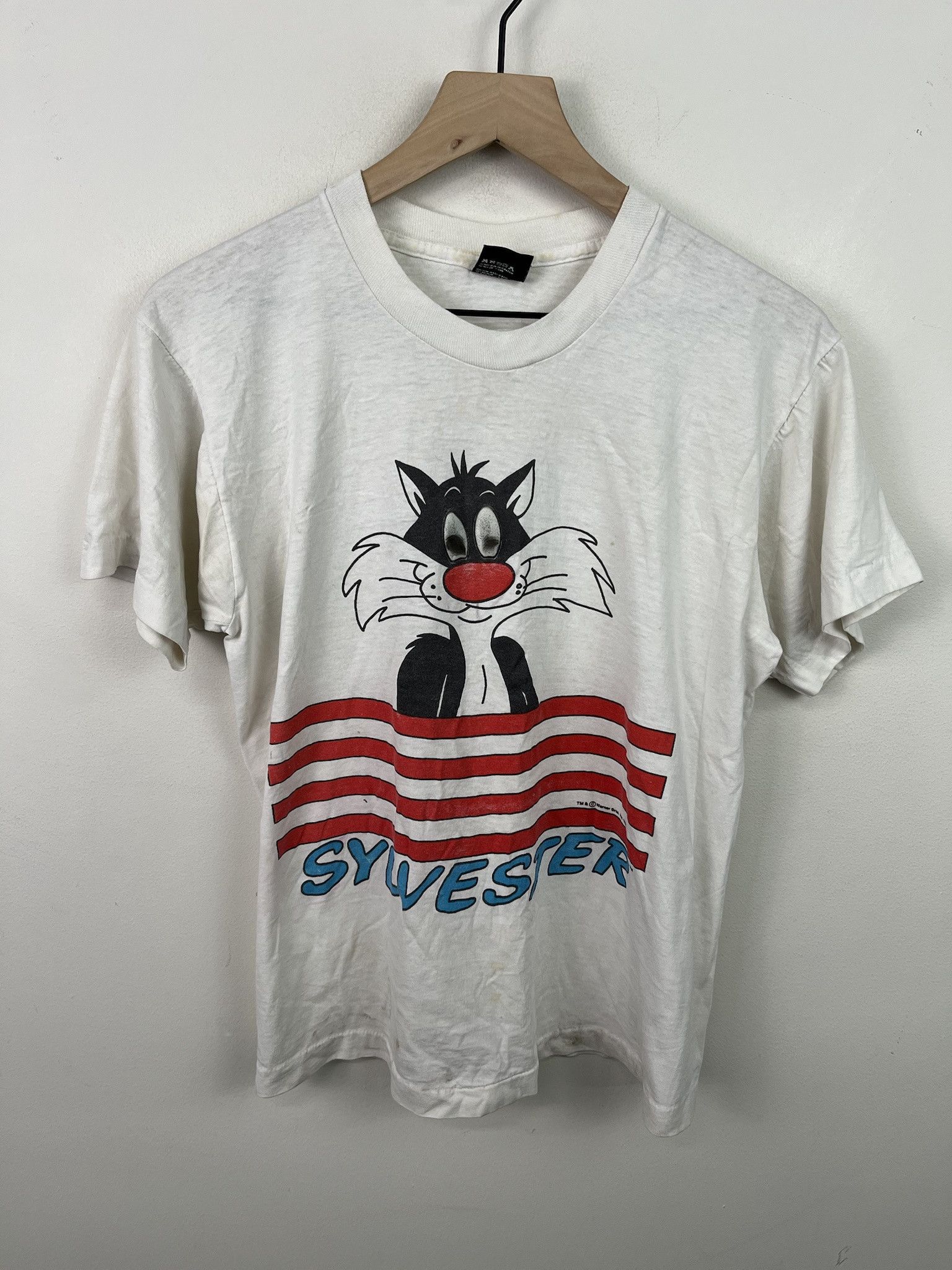 Vintage Vintage 80s Sylvester The Cat Single Stitch Moving Eyes Tee Size L Size US L / EU 52-54 / 3 - 1 Thumbnail
