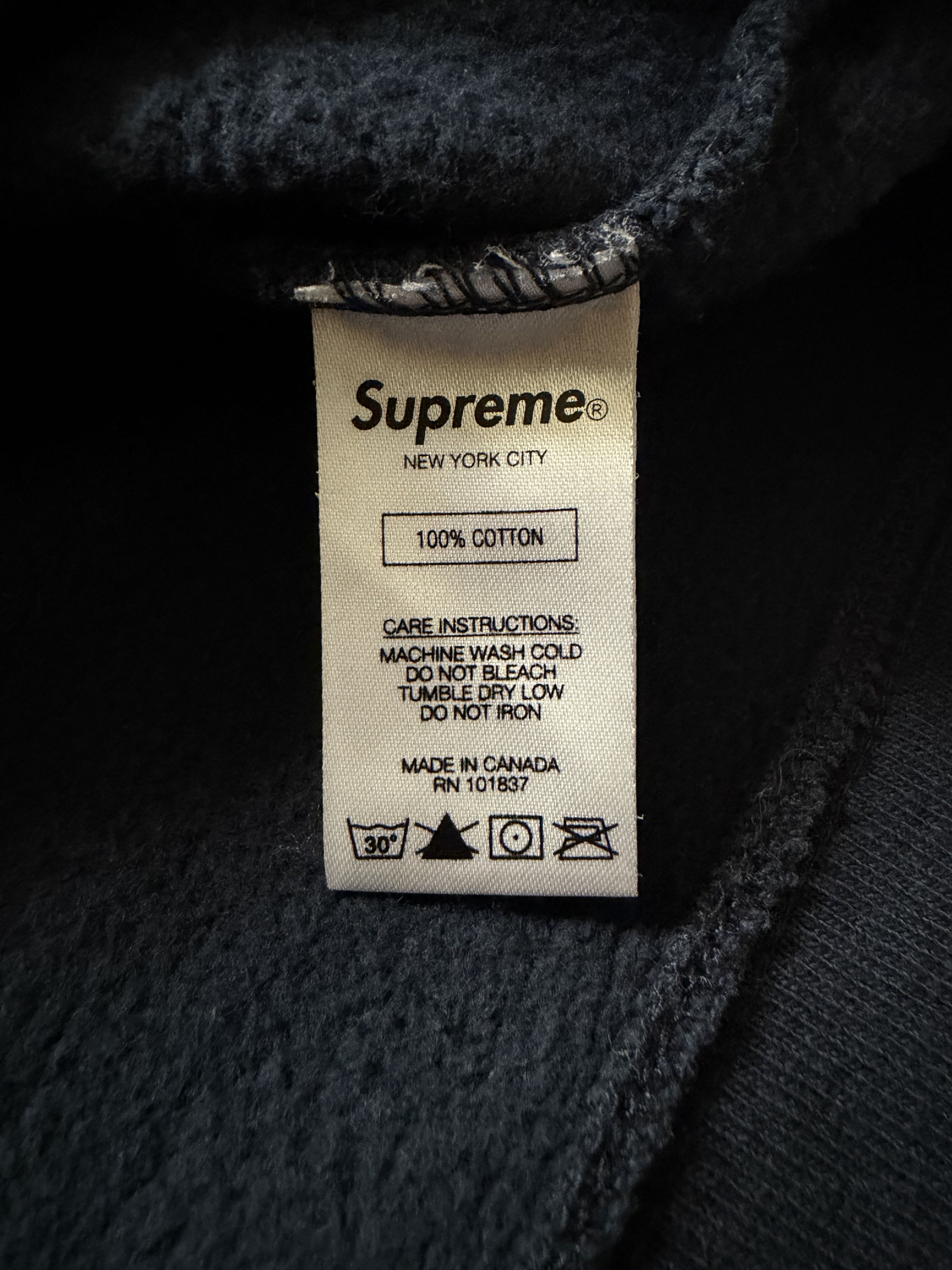 Supreme Supreme HQ Navy Blue Hooded Sweatshirt Size US M / EU 48-50 / 2 - 5 Thumbnail