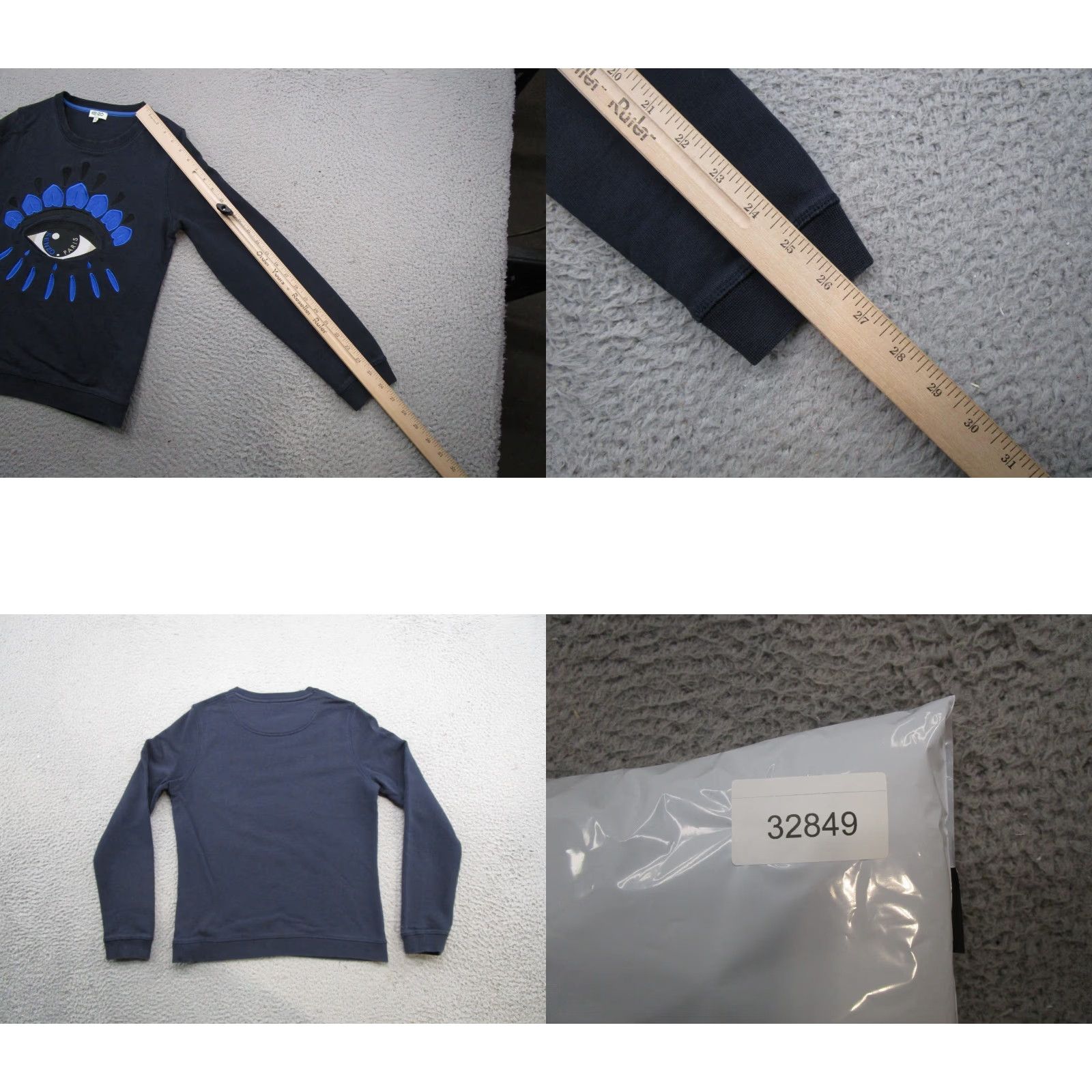 Kenzo Kenzo Paris Evil Eye Sweatshirt Pullover Crew Neck Navy Blue Mens Size S Size US S / EU 44-46 / 1 - 8 Thumbnail