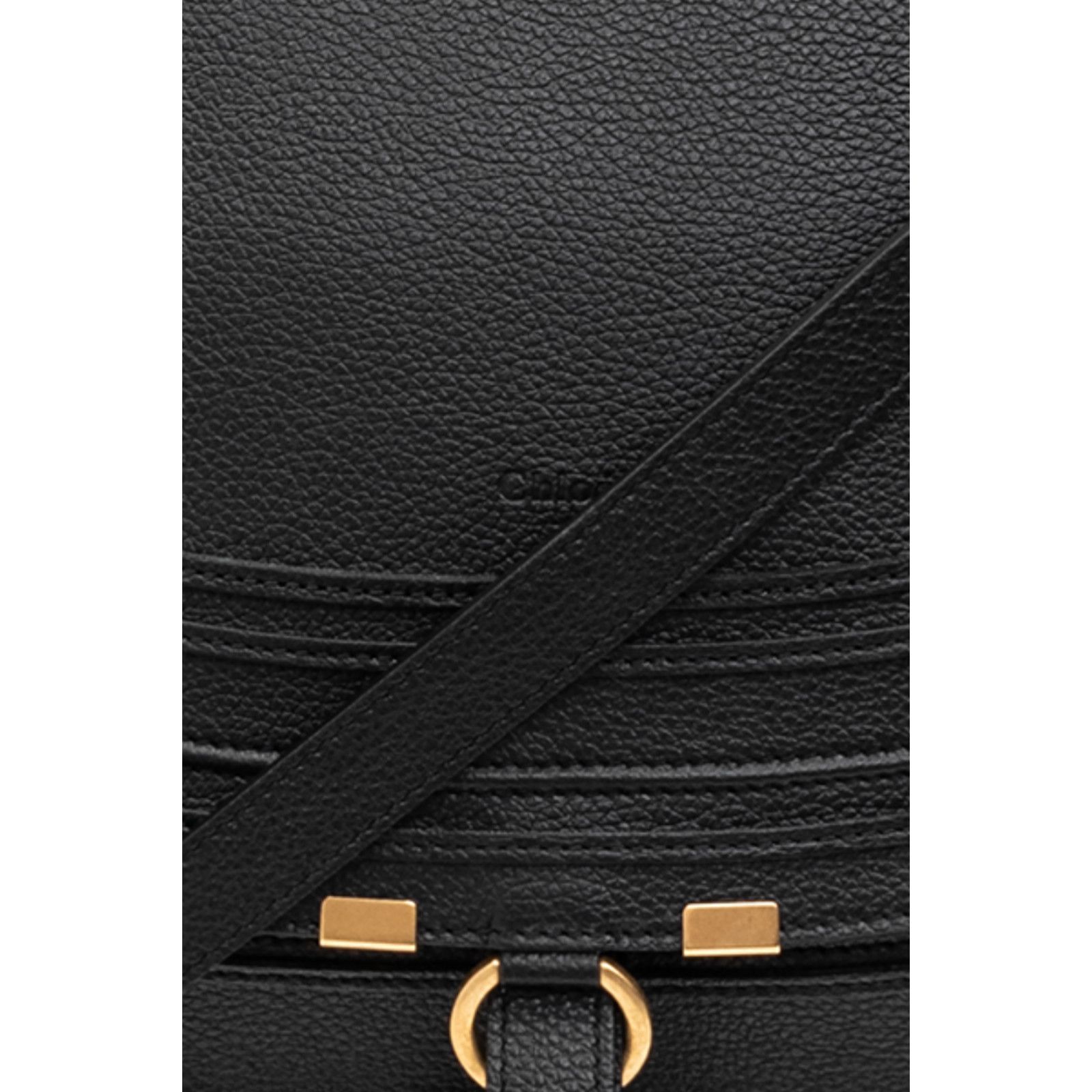 Chloe Chloe Medium Hobo Black Grained Leather Shoulder Bag New & A Size ONE SIZE - 5 Thumbnail