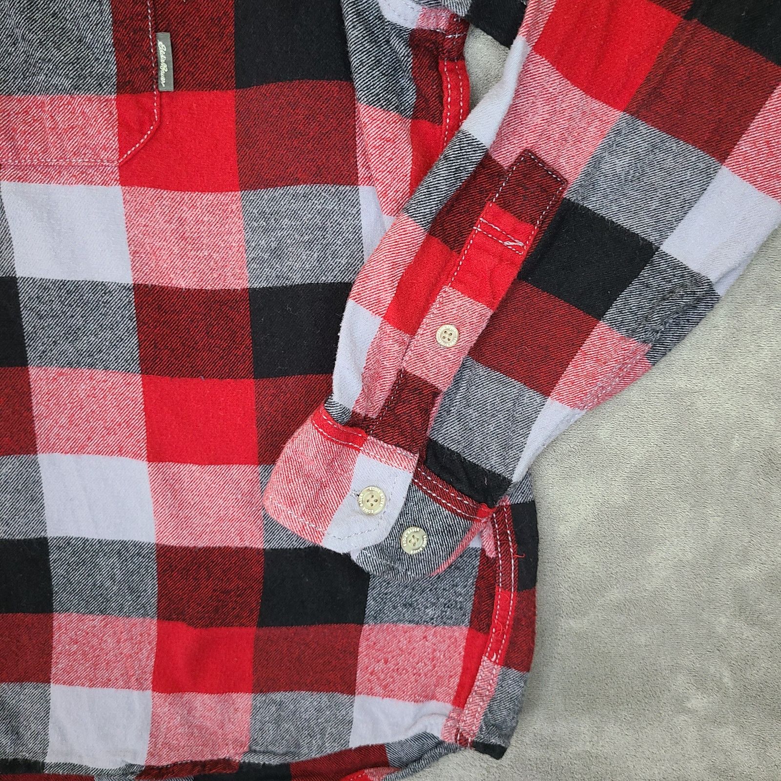 Eddie Bauer Eddie Bauer XXL Plaid Flannel Shirt Black/Gray Size US XXL / EU 58 / 5 - 4 Thumbnail