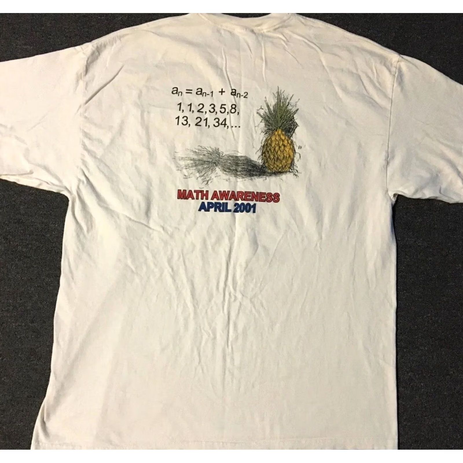Vintage VINTAGE ASU Math Awareness Shirt T-Shirt Beige XXL Men's 90s College Grunge Y2K Track PE Size US XXL / EU 58 / 5 - 2 Thumbnail