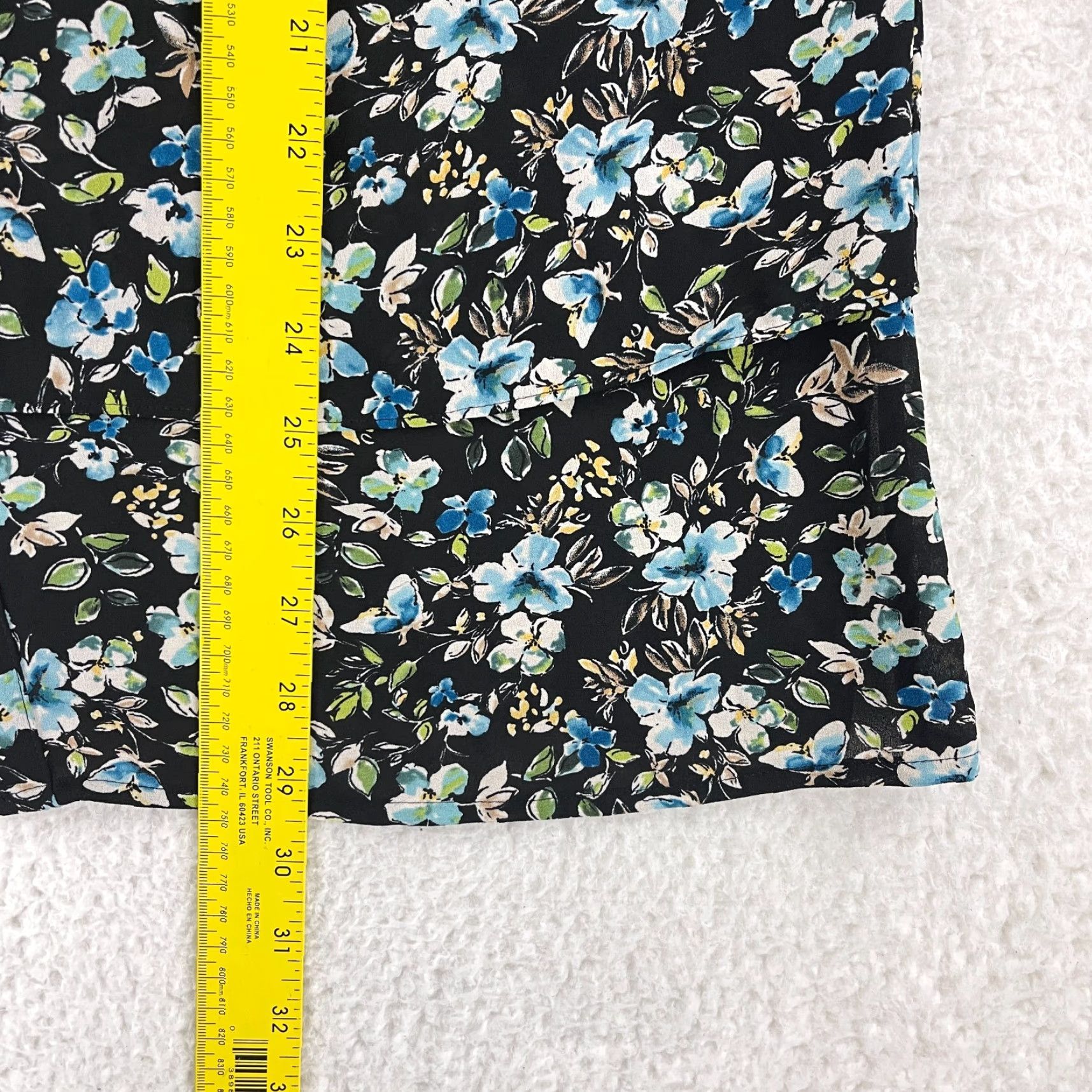 J. Jill J. Jill Black Floral Button-Up Shirt Womens Small Long Sleeve Collared Casual Size S / US 4 / IT 40 - 7 Thumbnail
