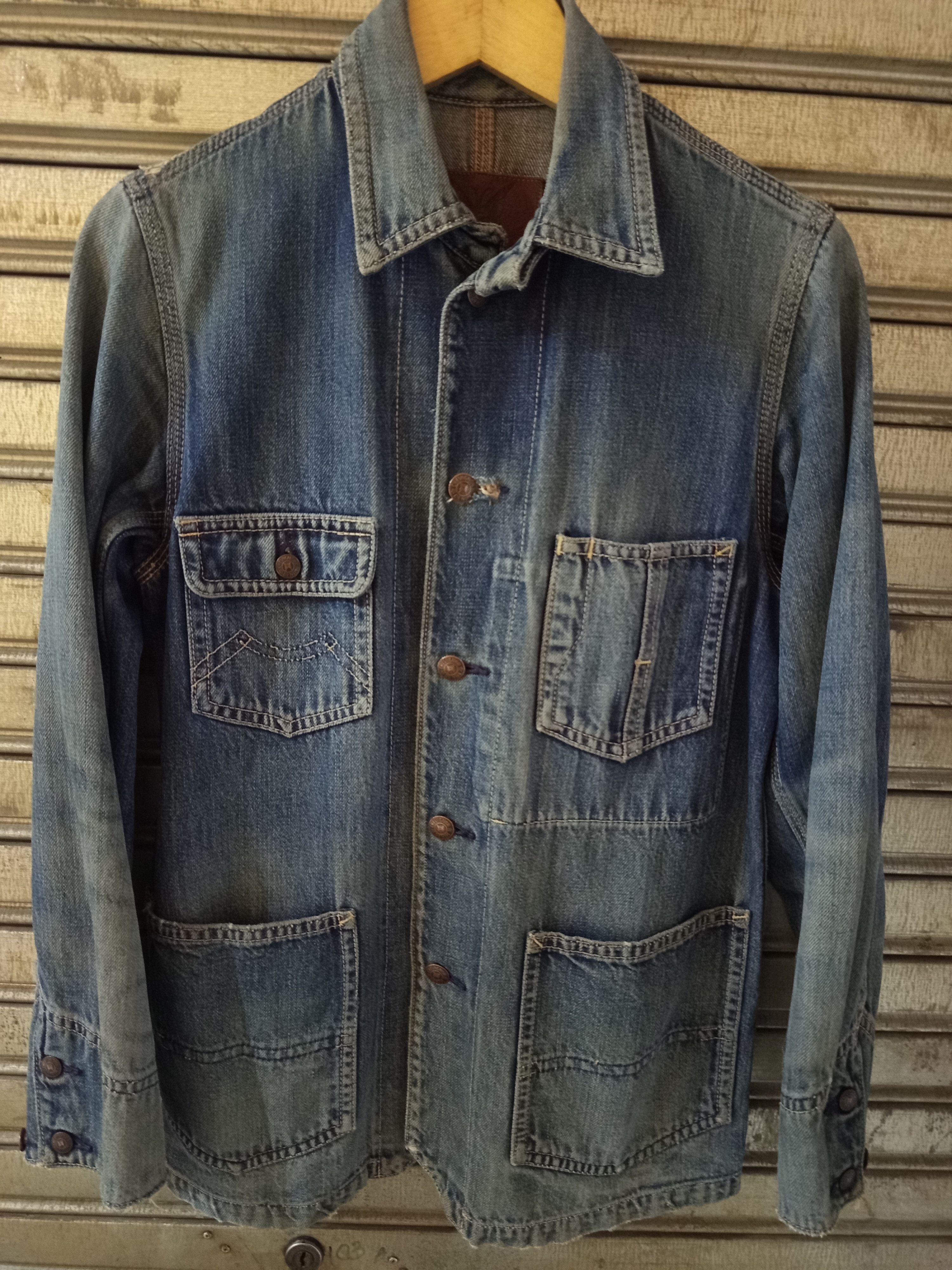 Chevignon Vintage Chevignon Selvedge Chore Jacket Size US M / EU 48-50 / 2 - 2 Thumbnail