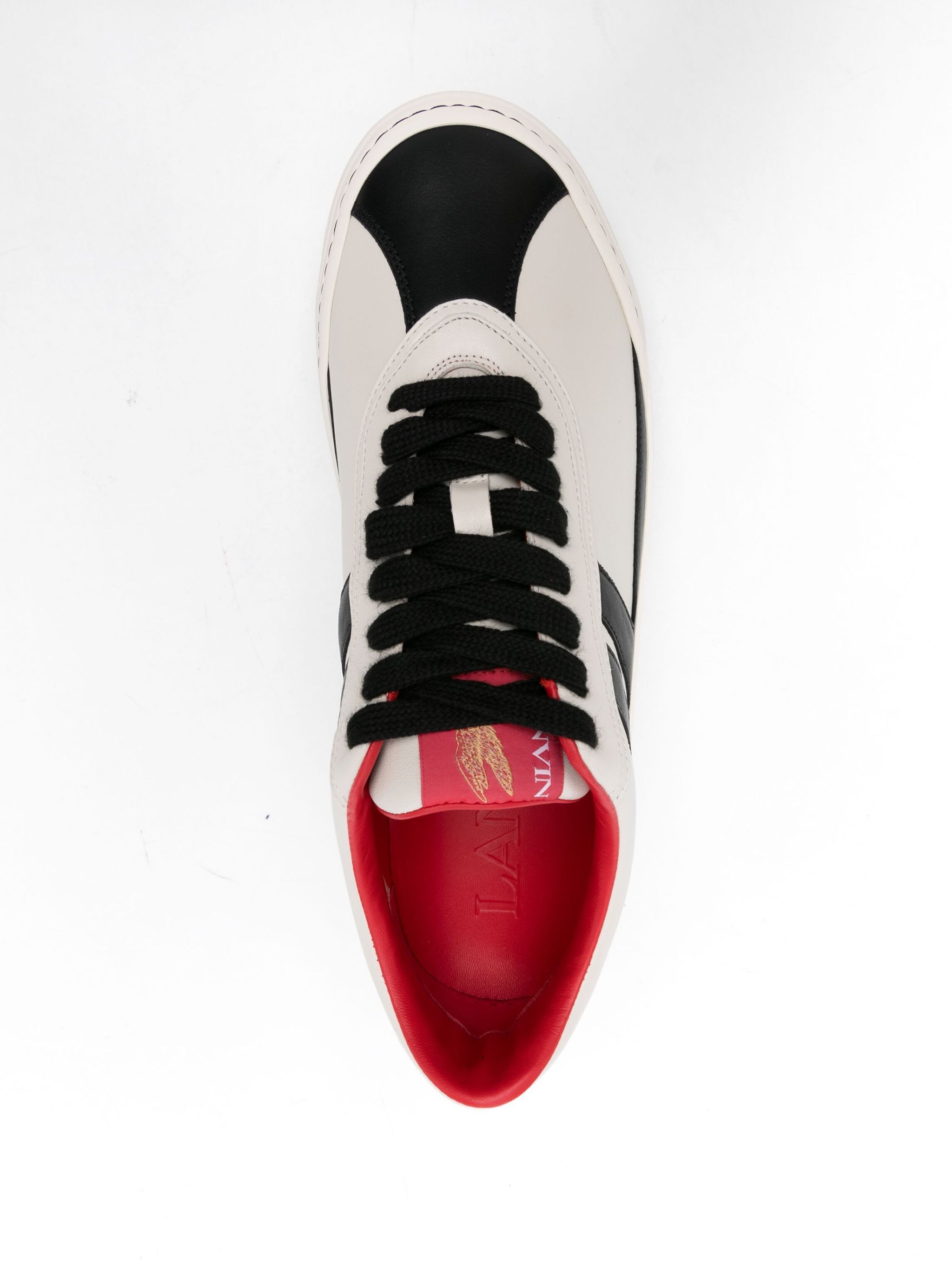 Future × Lanvin o1w1db11124 Cash Block Low-Top Sneakers in White/Black Size US 13 / EU 46 - 4 Thumbnail