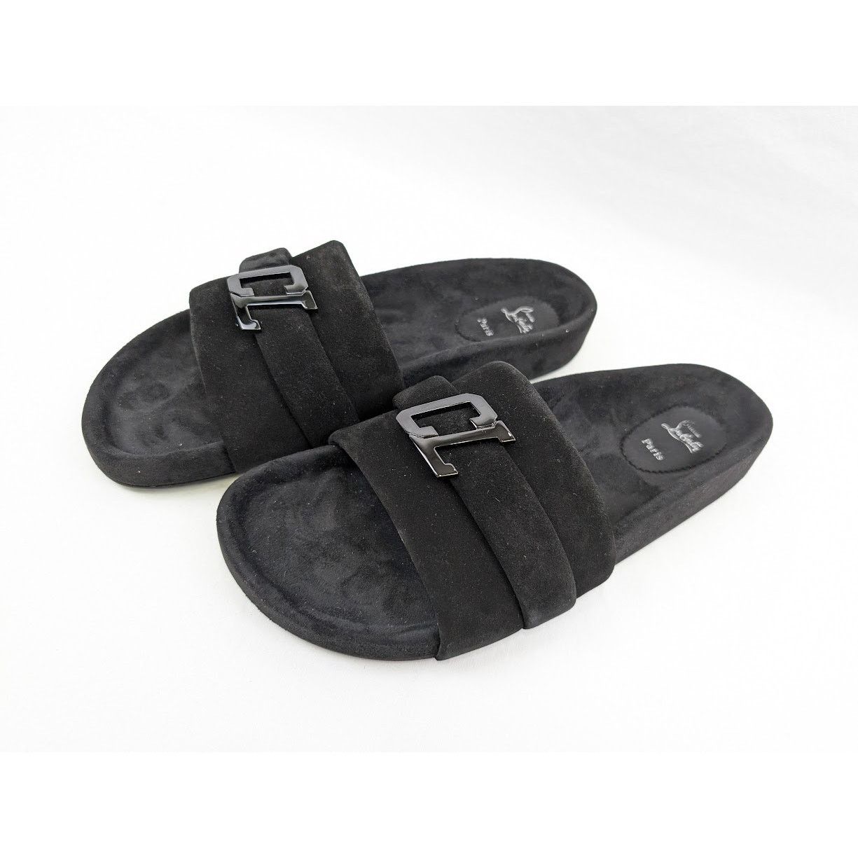 Christian Louboutin o1rshd1 Crosta Varsimule Bizz Flat in Black Size US 11 / EU 44 - 17 Thumbnail