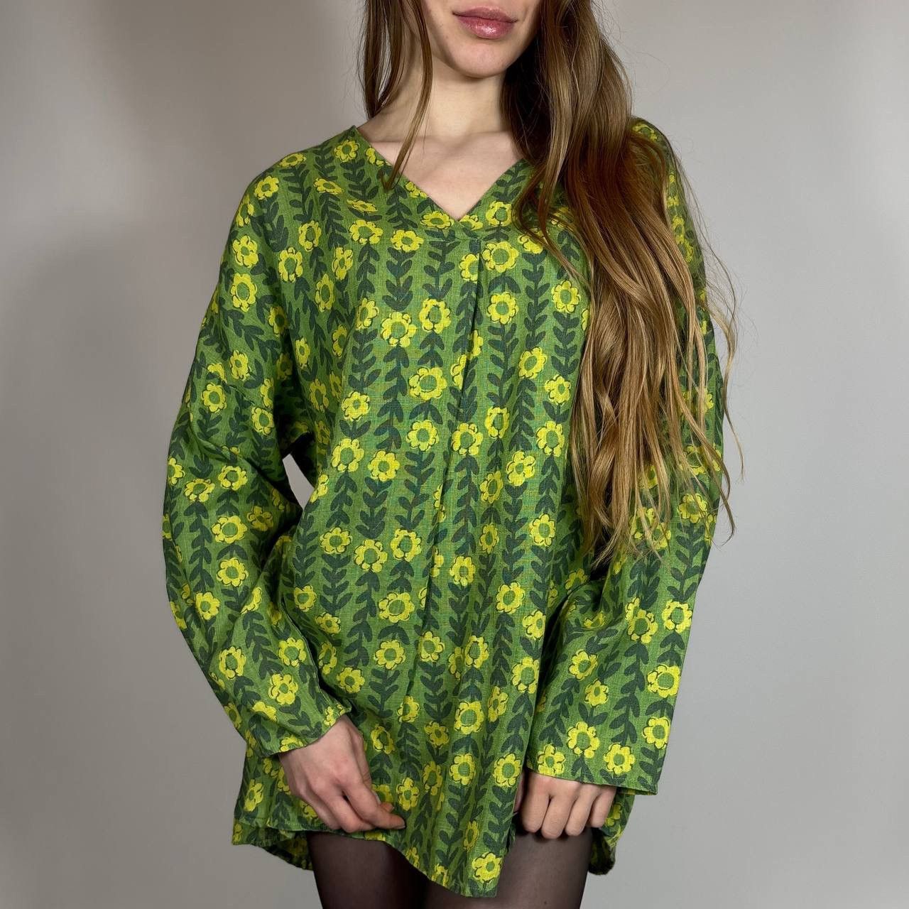 Gudrun Sjoden Vintage Y2K Gudrun Sjoden Floral Flower Boxy Blouses Shirt Size L / US 10 / IT 46 - 1 Thumbnail