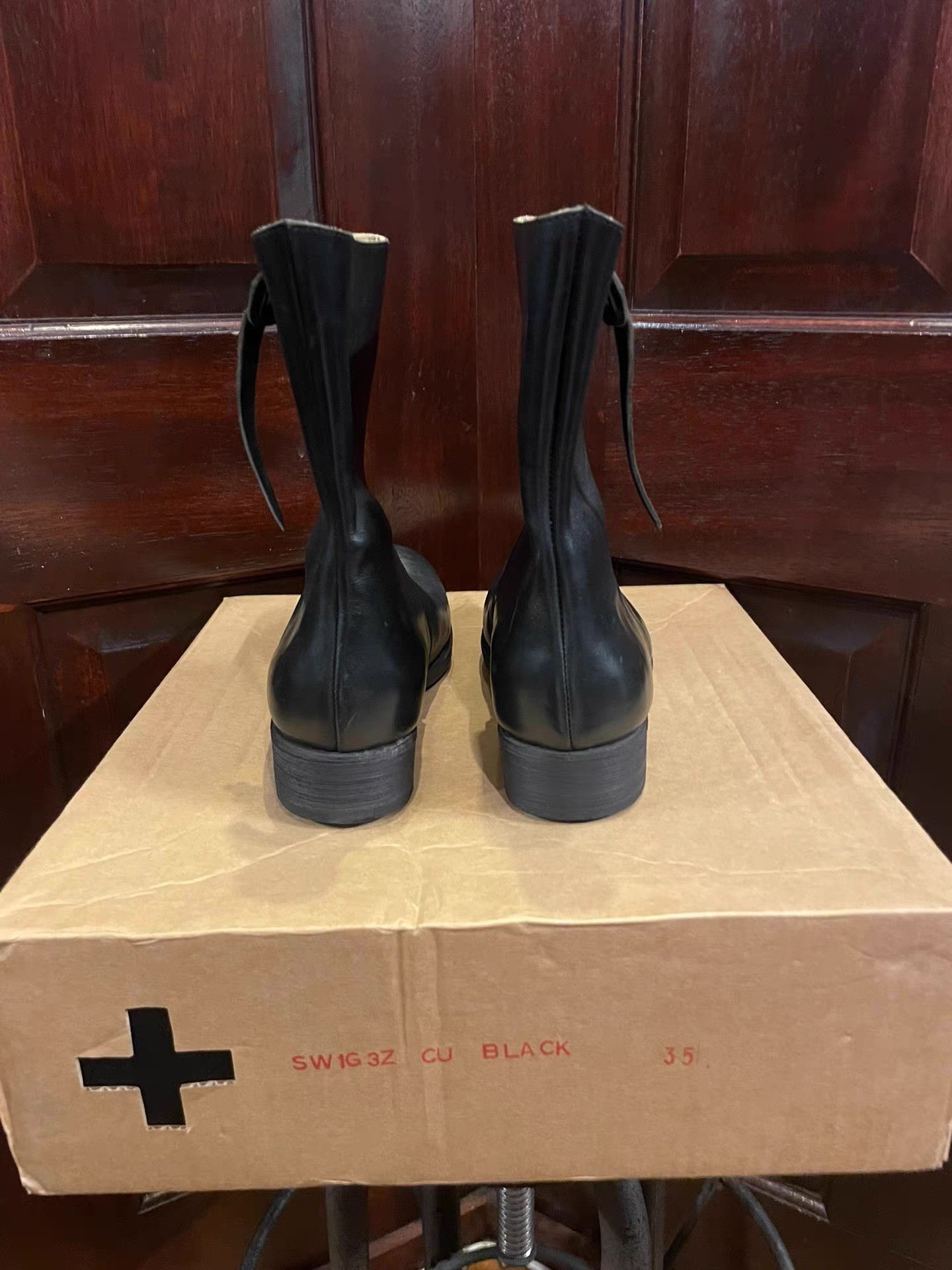 Ma+ m.a+ Women's Side-Zip Tall Boots, Black Swivel Zipper Ｑ25 Size US 5 / IT 35 - 3 Thumbnail