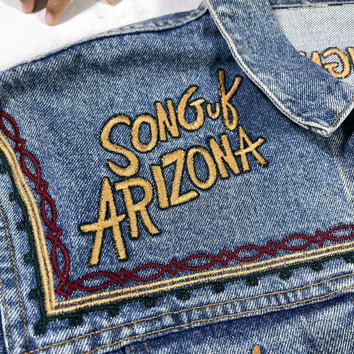 Rare!! Vintage CHEVIGNON Conquest Embroidery Denim Jacket