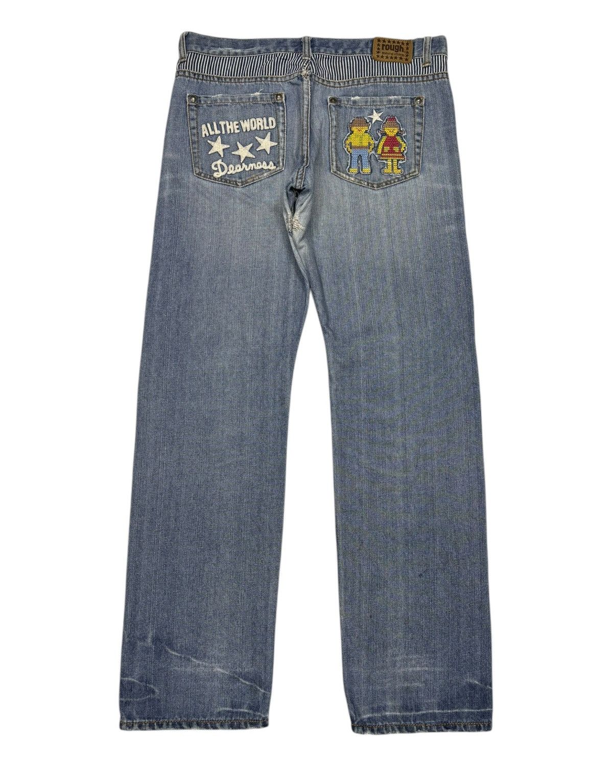 Other 🔥Vintage UNION MADE Patchwork Distressed Denim Jeans Size US 34 / EU 50 - 8 Thumbnail