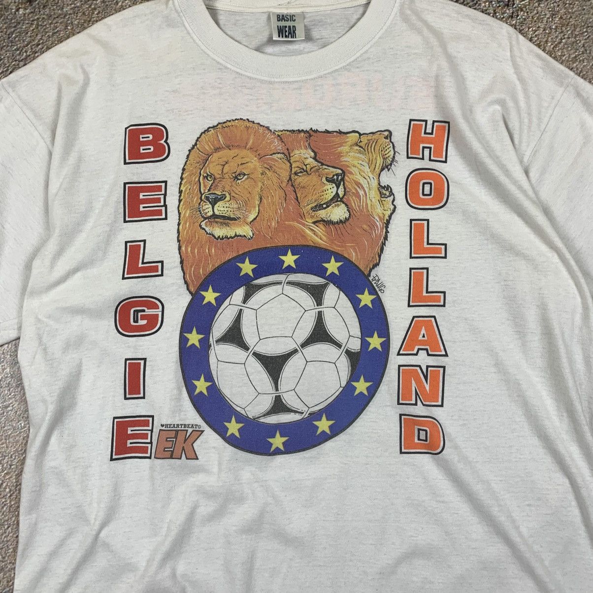 Vintage Euro 2000 Holland Belgie Vintage t shirt Size US XL / EU 56 / 4 - 2 Thumbnail