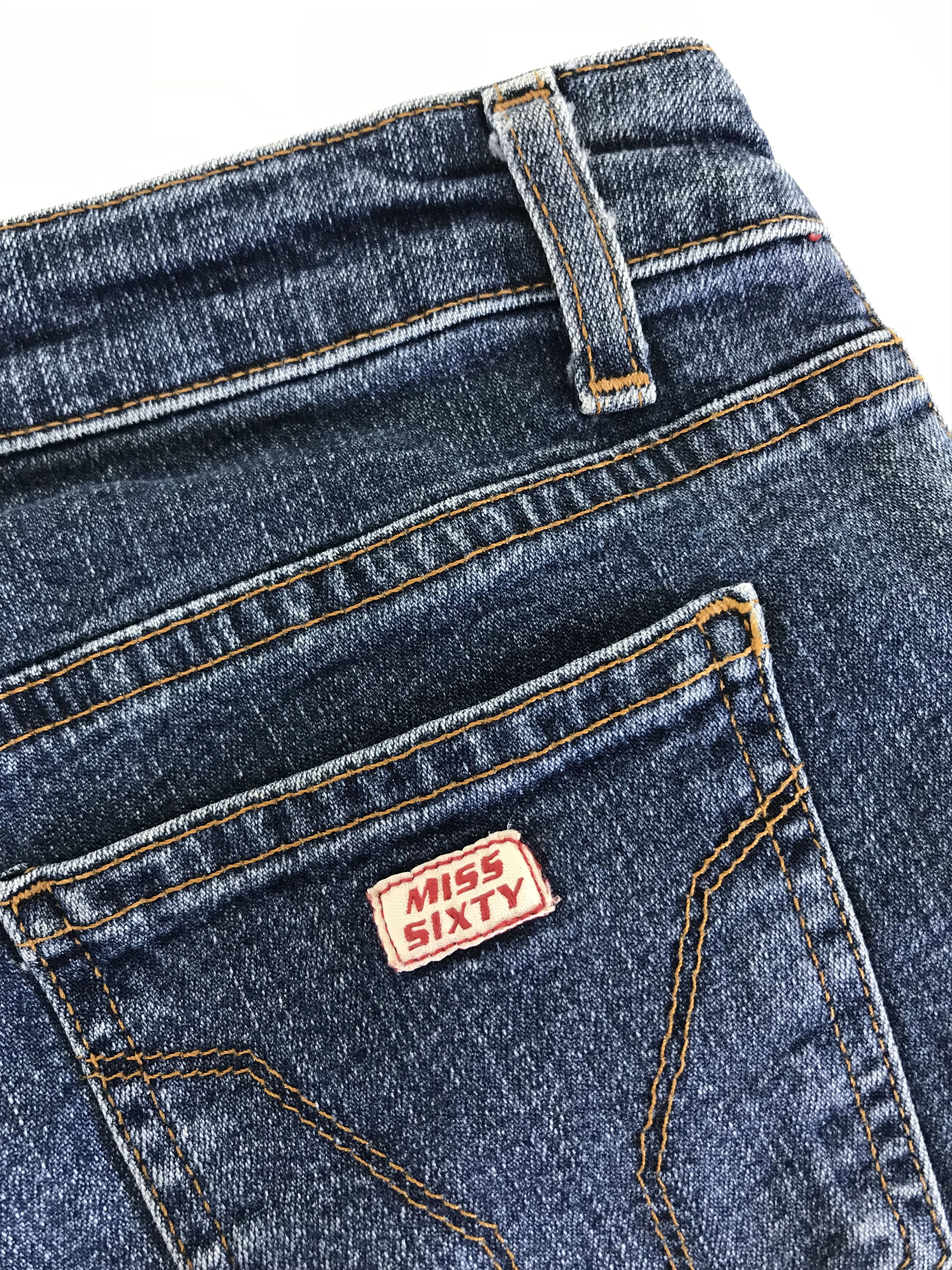 Miss Sixty Vintage Miss Sixty Blue Washed Flare Jeans Size 25" / US 0 / IT 36 - 11 Thumbnail