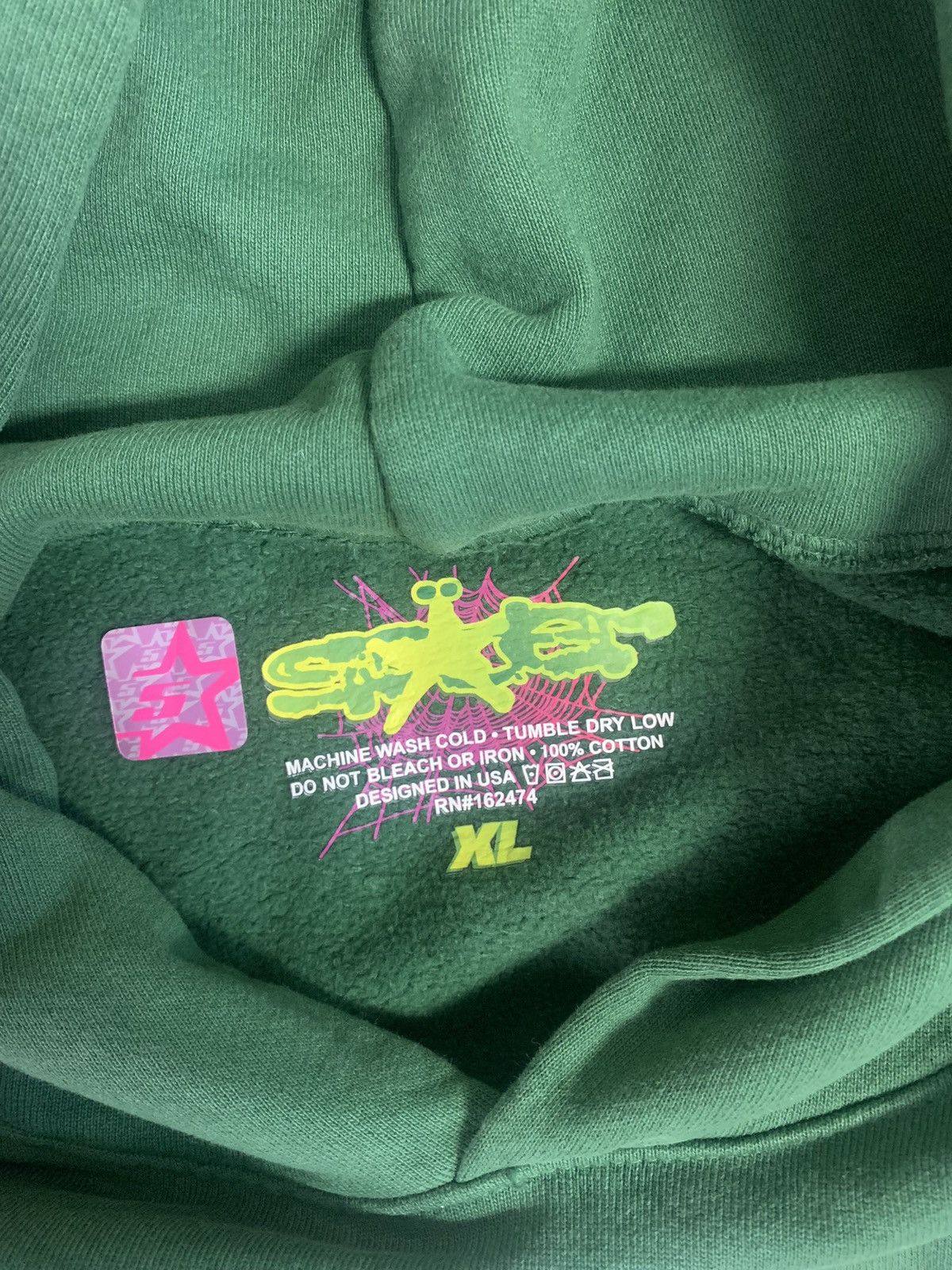 Sp5der Web Hooded Sweatshirt Hunter Green sp5der Size US XL / EU 56 / 4 - 4 Thumbnail