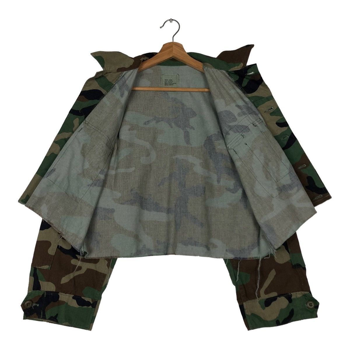Vintage 🔥Vintage Cropped Chore Camoflouge Jacket US Army Size US S / EU 44-46 / 1 - 13 Thumbnail