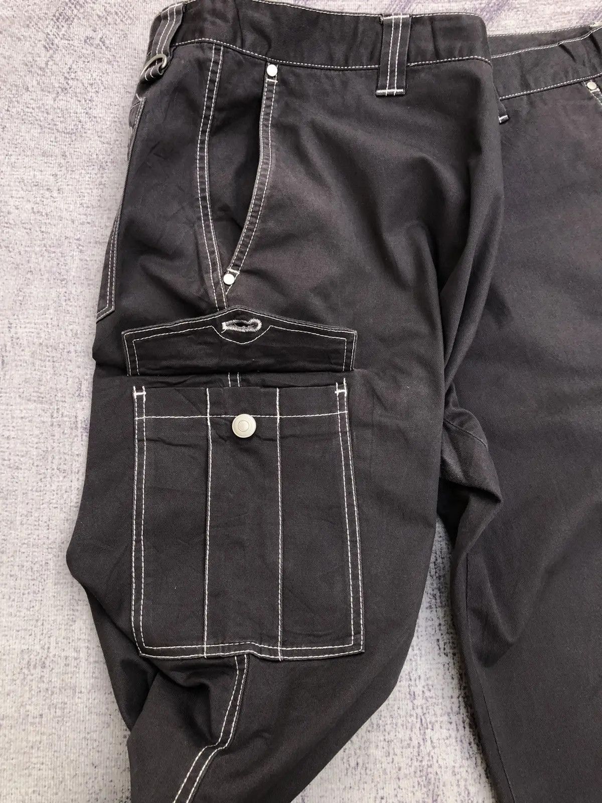Japanese Brand × Vintage Black Carpenter Cargo Trousers With 5 Pocket Size US 37 - 5 Thumbnail