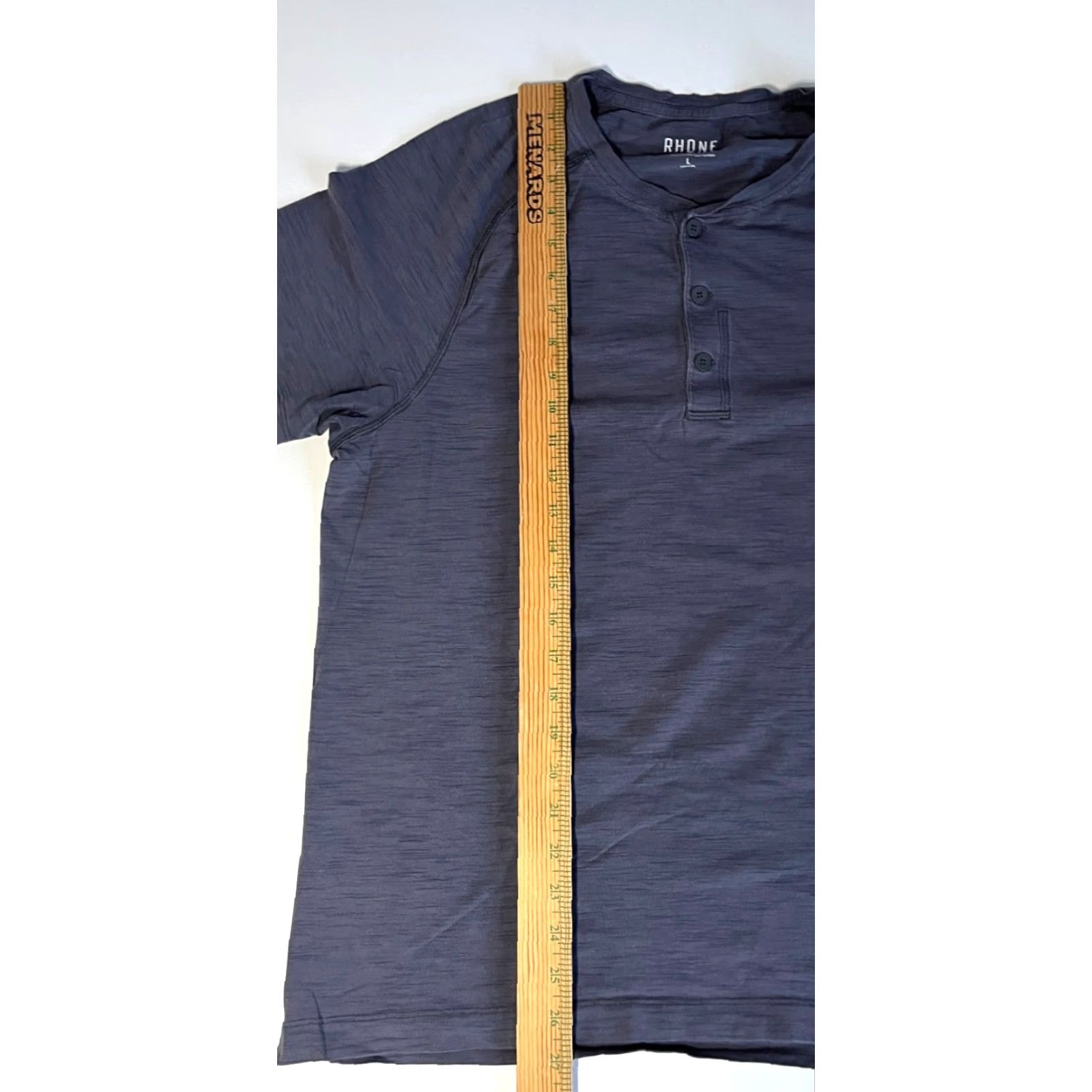 Rhone Rhone Men's Henley T-Shirt Activewear Pima Cotton Gray Sz L Crew Neck Short Sleeve Athletic Regular Size US L / EU 52-54 / 3 - 6 Thumbnail