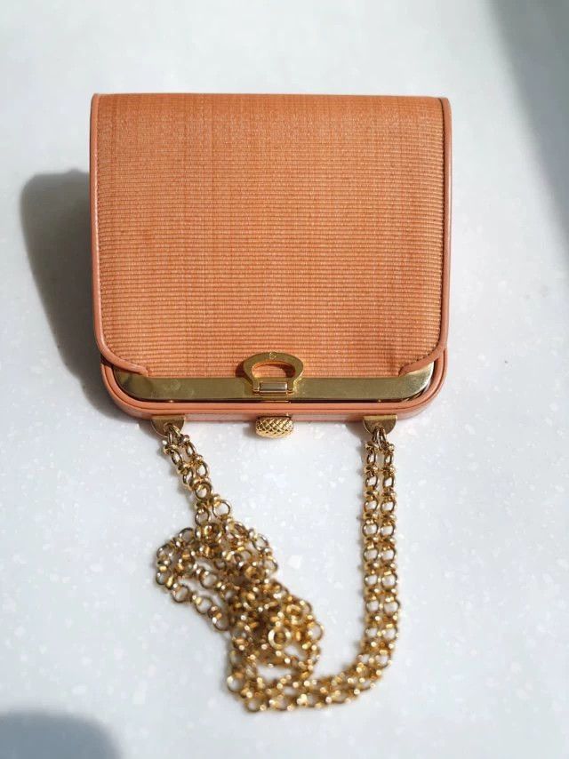 Other Comtesse Vintage Horsehair Knit Orange-Pink Doc Bag Size ONE SIZE - 9 Thumbnail