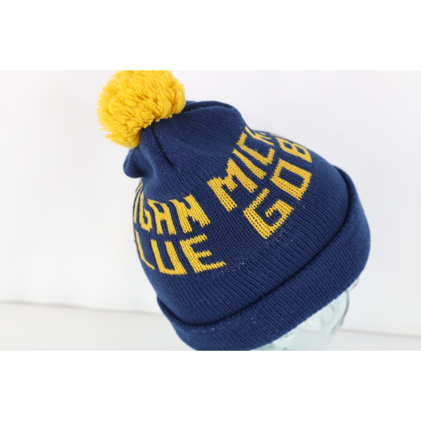Vintage Vintage 90s University of Michigan Winter Knit Beanie Size ONE SIZE - 5 Thumbnail