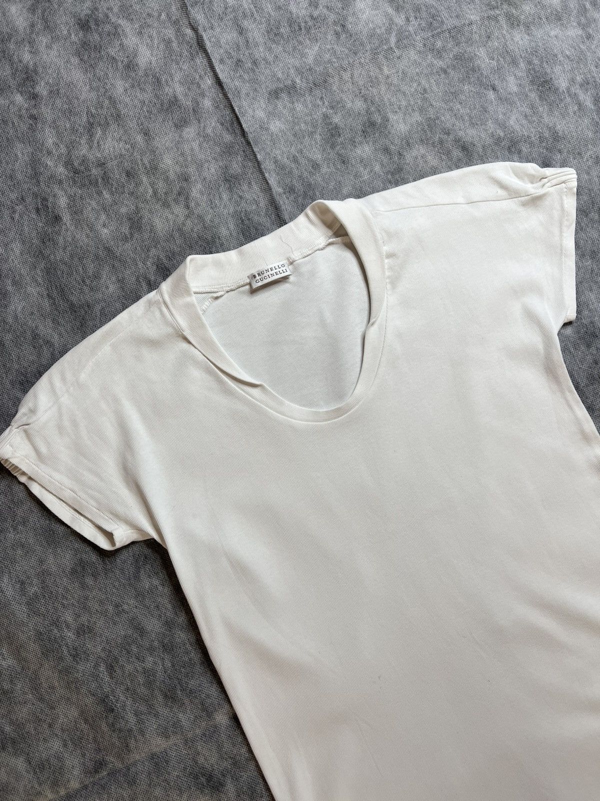 Brunello Cucinelli Brunello Cucinelli White T-Shirt Size XL / US 12-14 / IT 48-50 - 3 Thumbnail