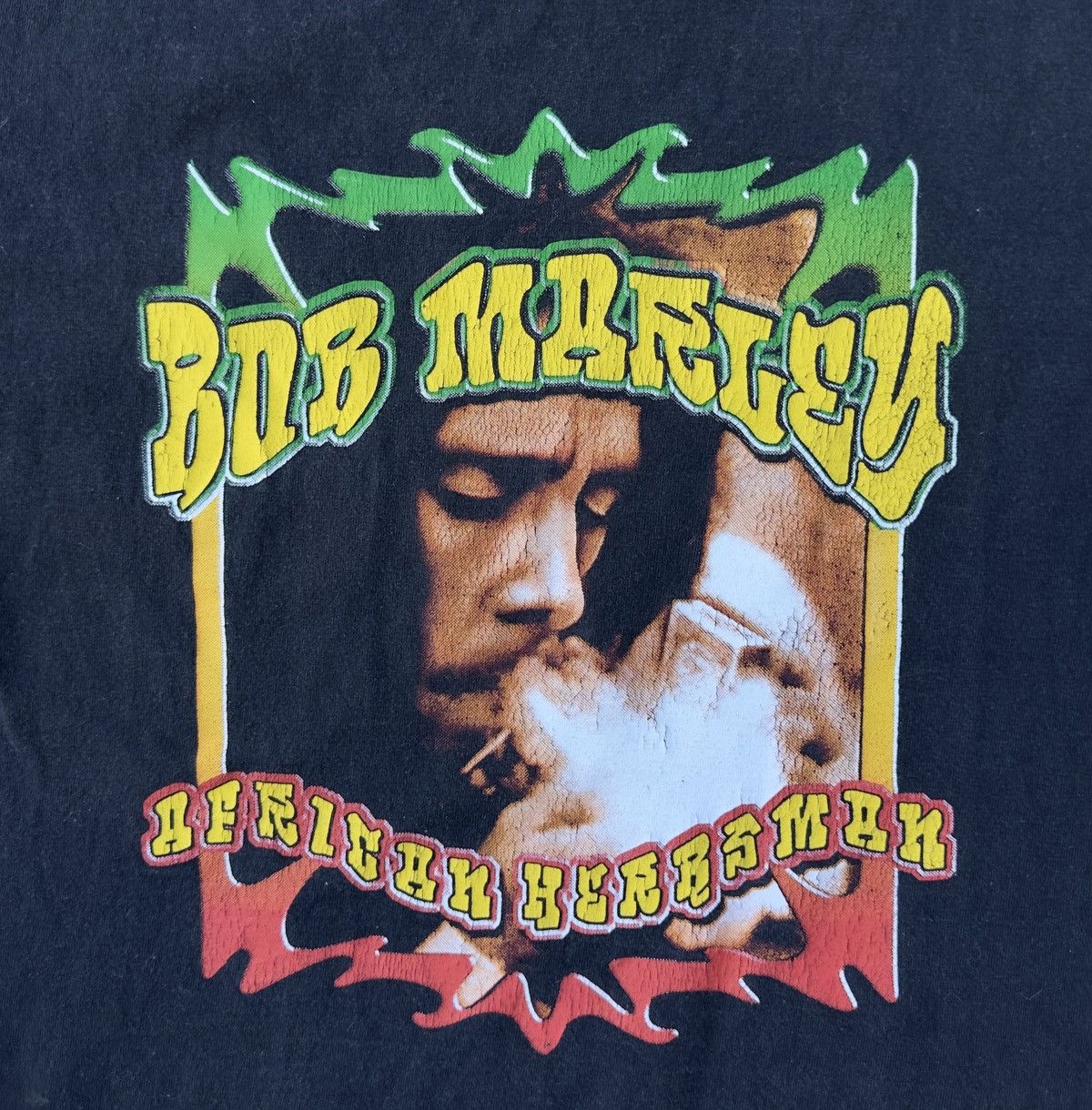 Bob Marley × Vintage Bob Marley rastaman t-shirt Size M / US 6-8 / IT 42-44 - 3 Thumbnail