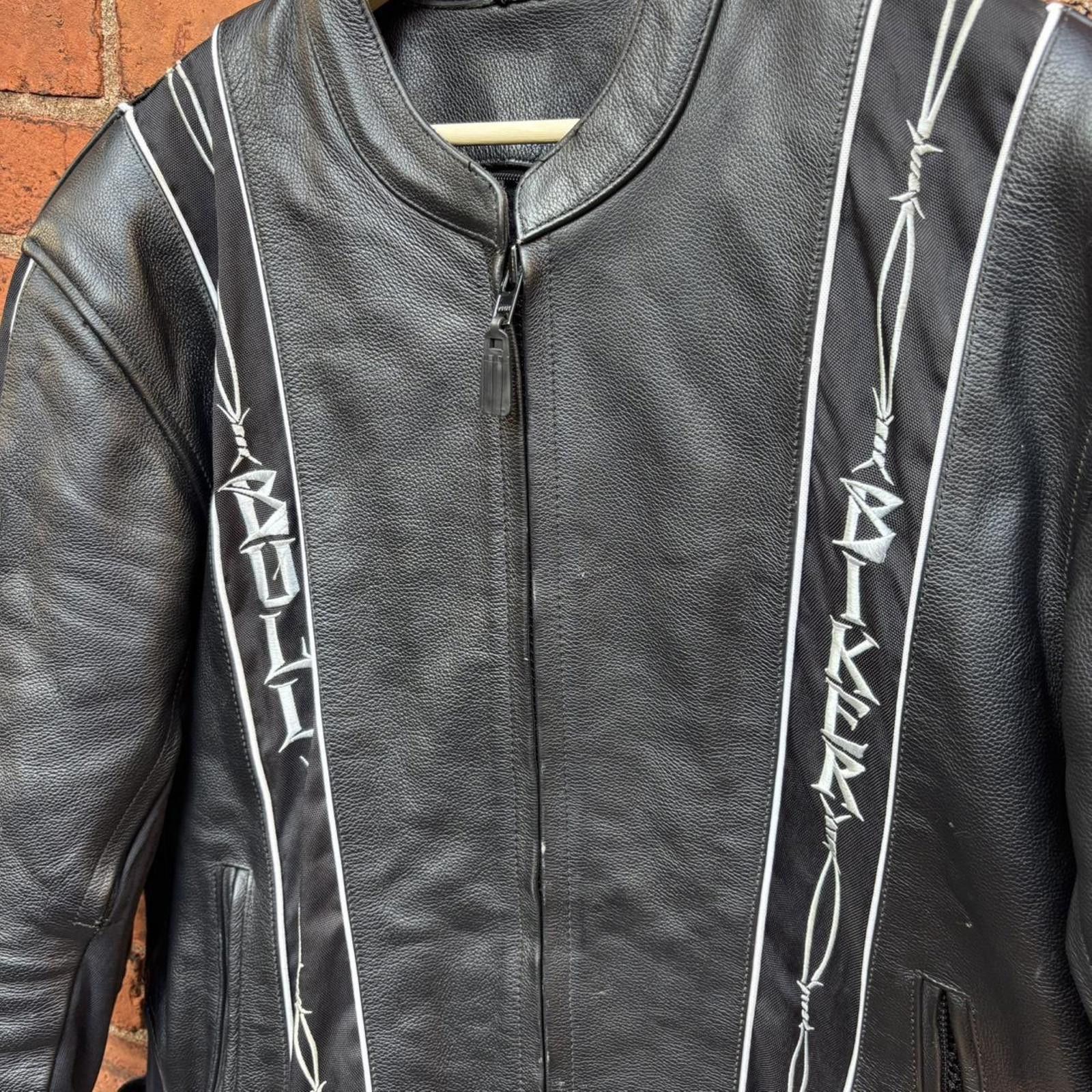 Other Vintage bull bikers padded leather motorcycle jacket XXL Size US XXL / EU 58 / 5 - 2 Thumbnail