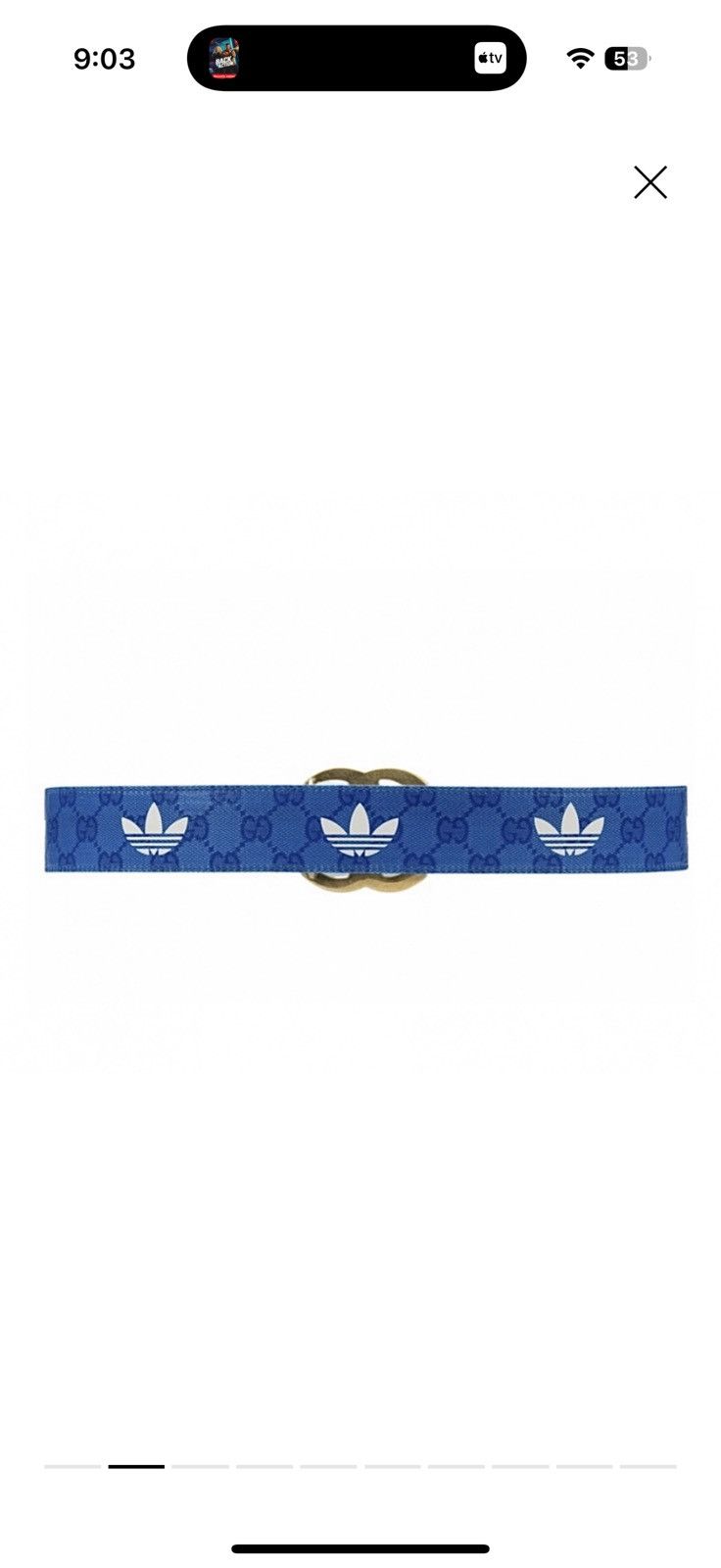 Adidas × Gucci HOLY GRAIL 🏆 - Gucci x Adidas Runway Belt - Supreme Logo GG Size 36 - 7 Thumbnail