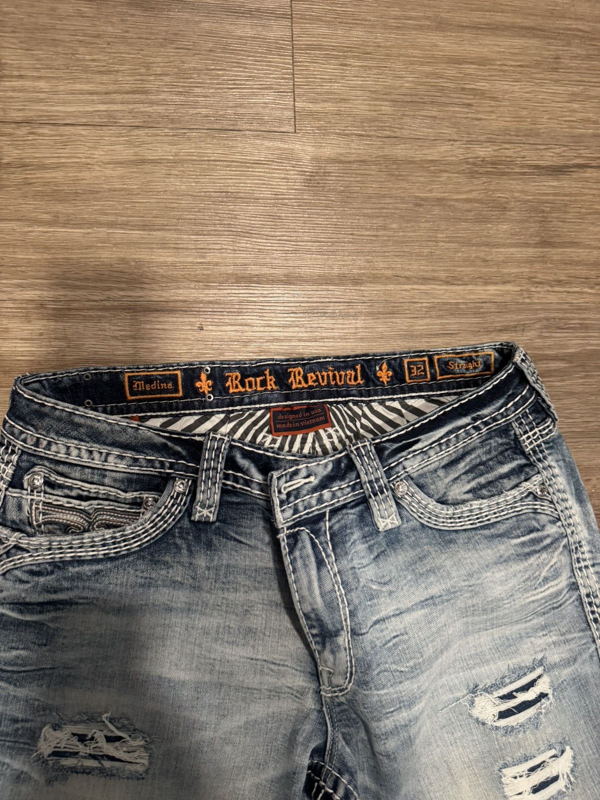 Rock Revival Rock Revival Straight Leg Jeans Size US 32 / EU 48 - 2 Thumbnail