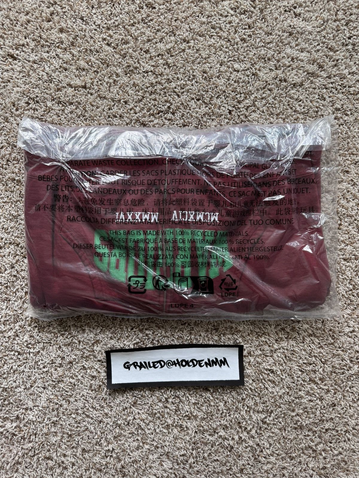 Supreme Warriors Appliqué Zip Up Hooded Sweatshirt Cardinal Red Size US XXL / EU 58 / 5 - 20 Thumbnail