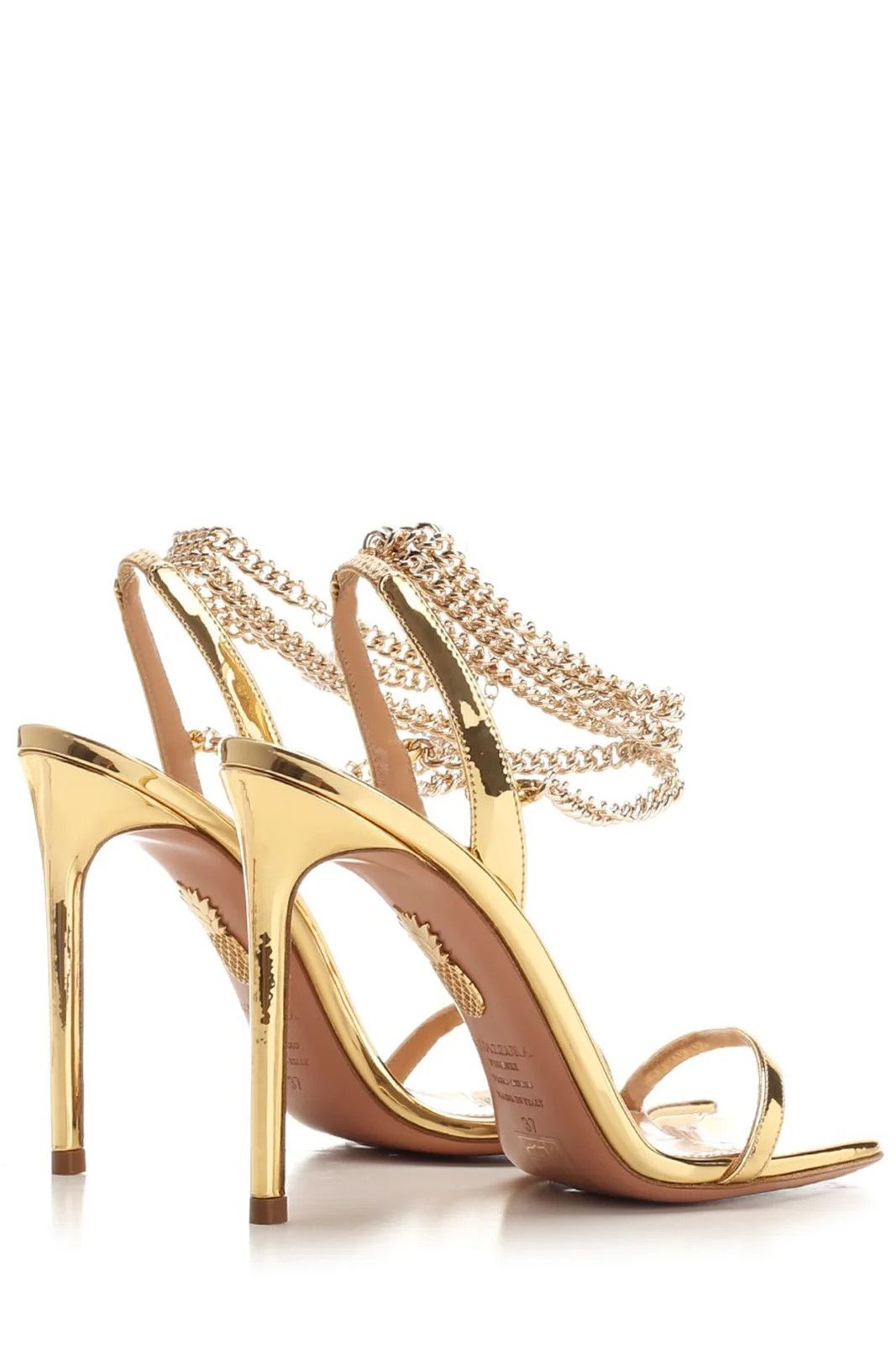 Aquazzura o1srvl11e1024 Heel in Gold Size US 10 / IT 40 - 3 Thumbnail