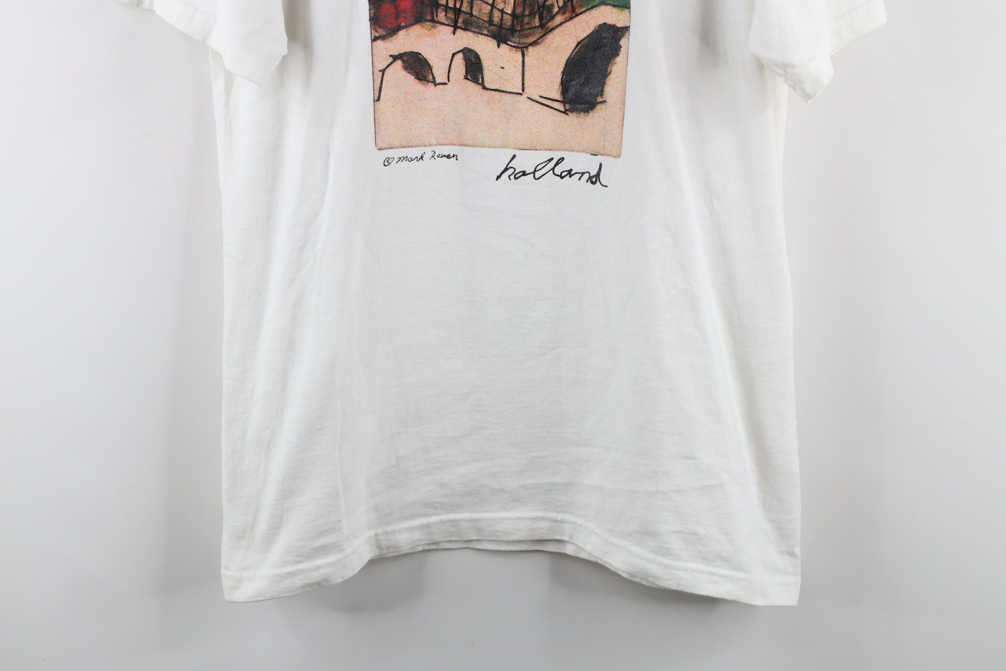 Vintage Vintage 90s Streetwear Raven Amsterdam Holland Art T-Shirt Size US M / EU 48-50 / 2 - 3 Thumbnail