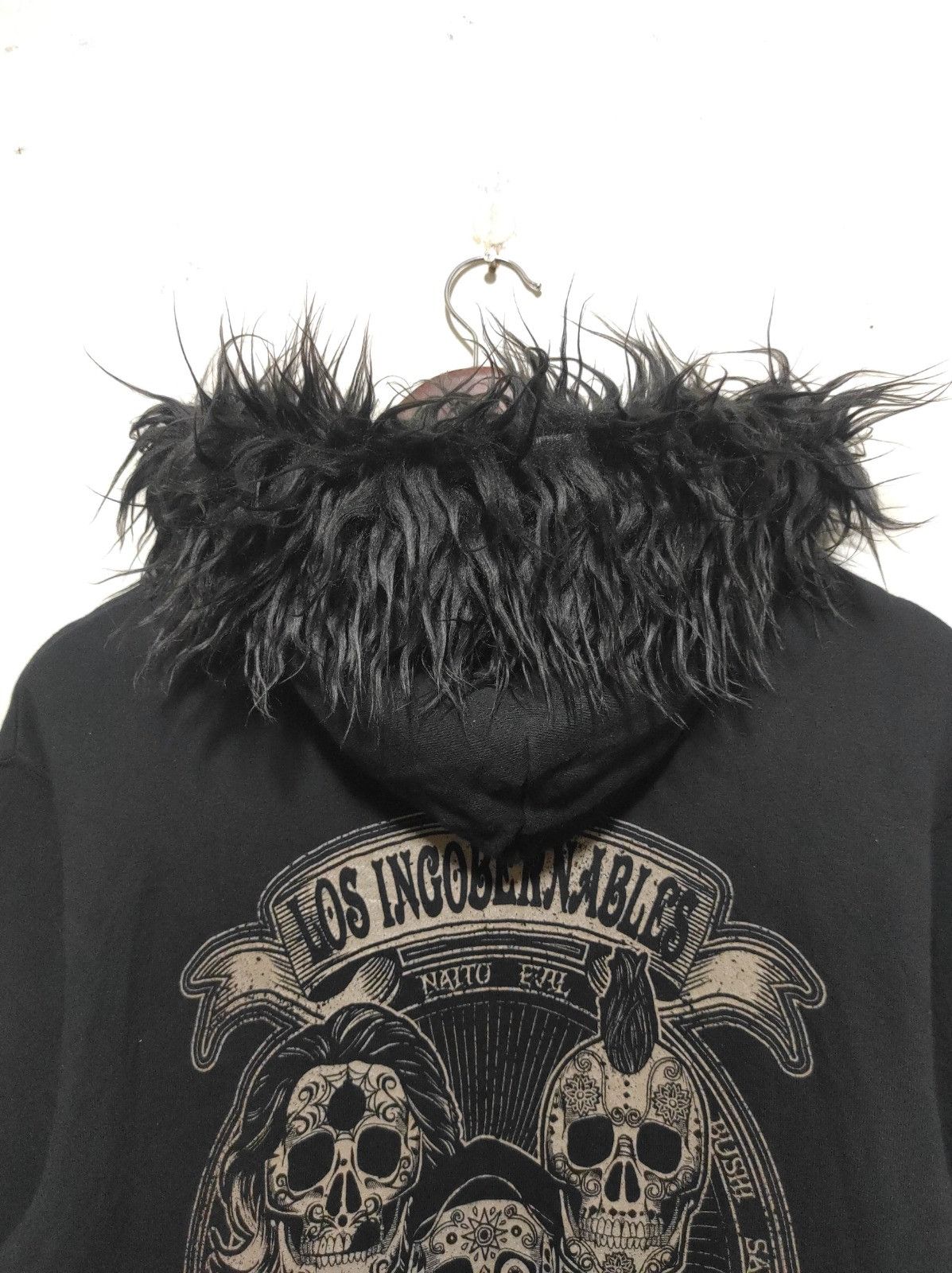 Japanese Brand Los Ingobernables de japon skull fur hoodie LGB style Size US M / EU 48-50 / 2 - 11 Thumbnail