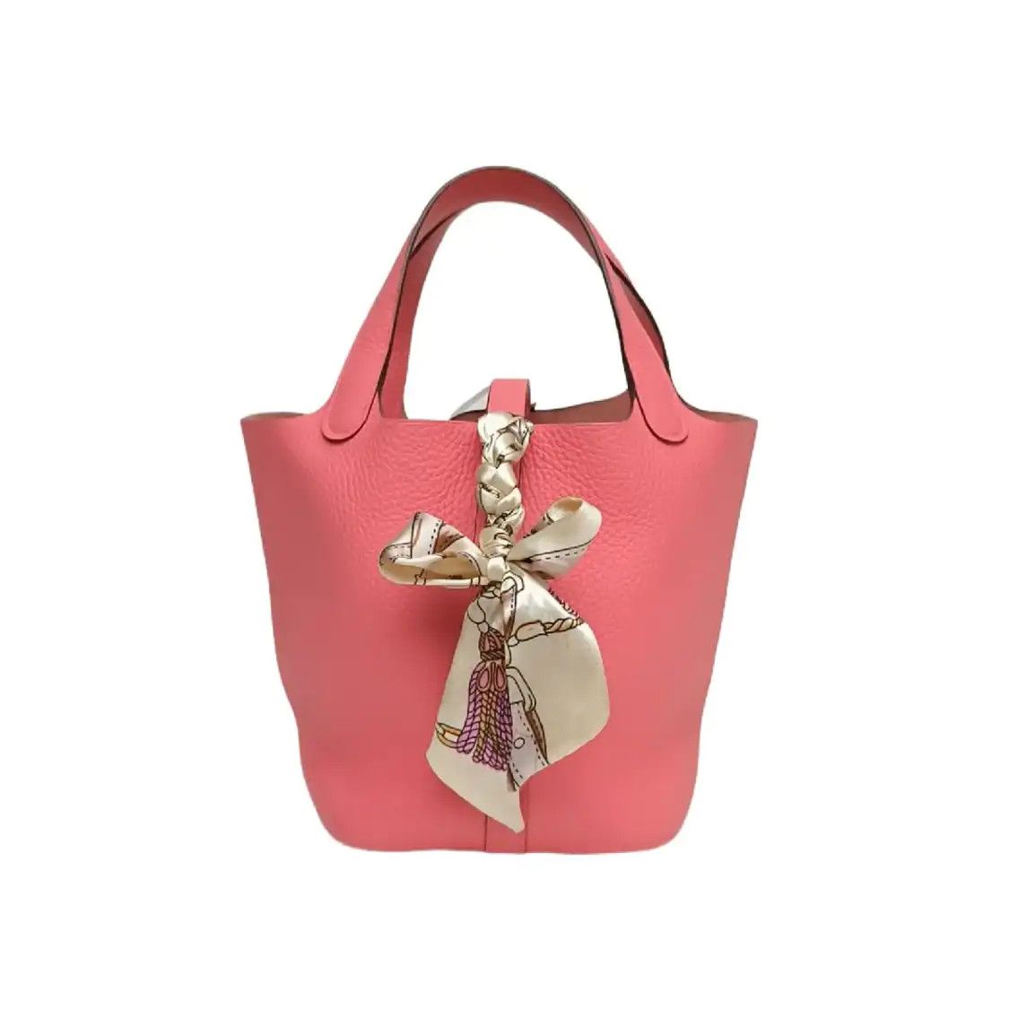 Hermes Hermes Picotin Lock 18 Rose Lipstick Clemence cowhide leather picotin handbag si Size ONE SIZE - 1 Thumbnail