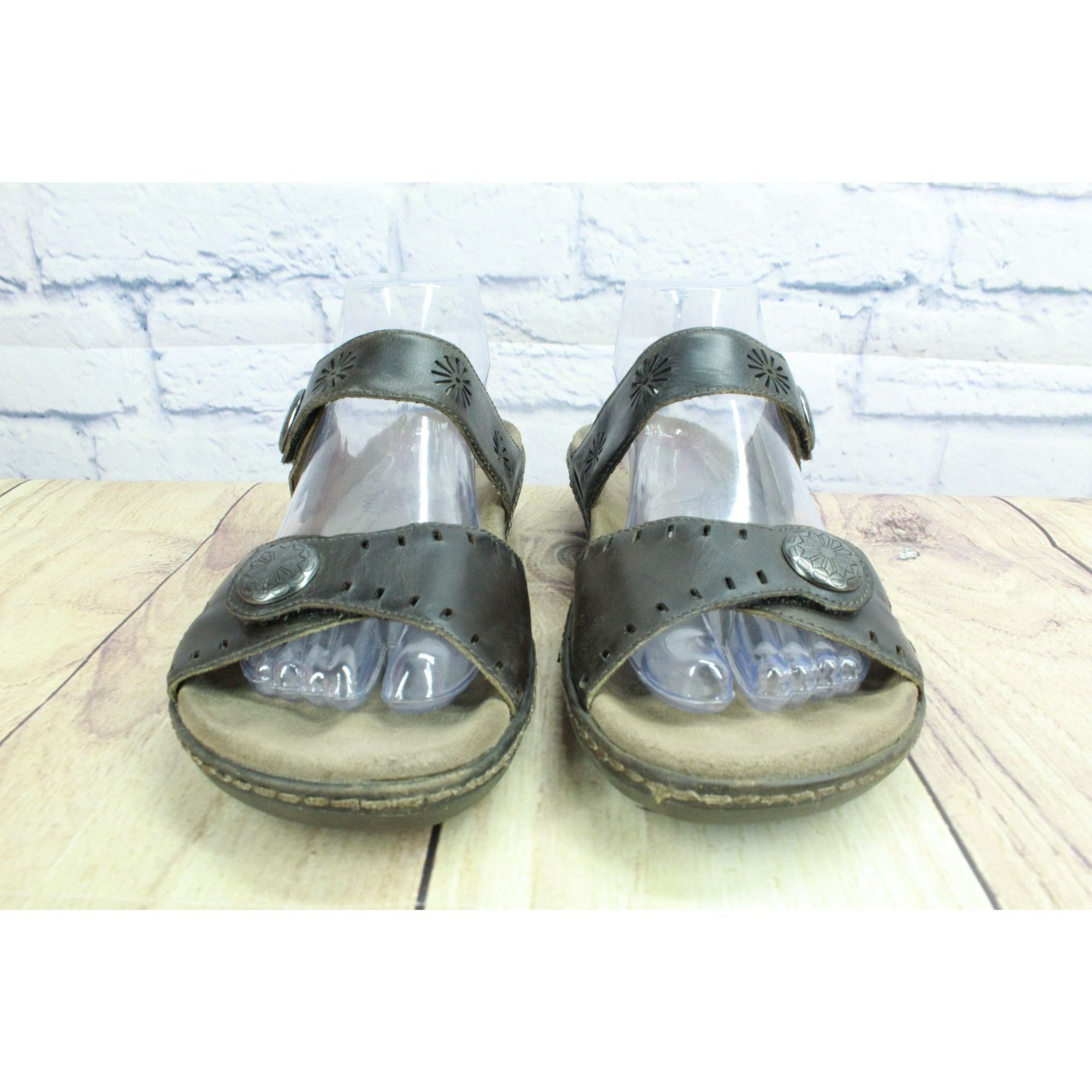 Taos Taos Miracle Women's Leather Comfort Wedge Sandals Size 10 Size US 10 / IT 40 - 4 Thumbnail