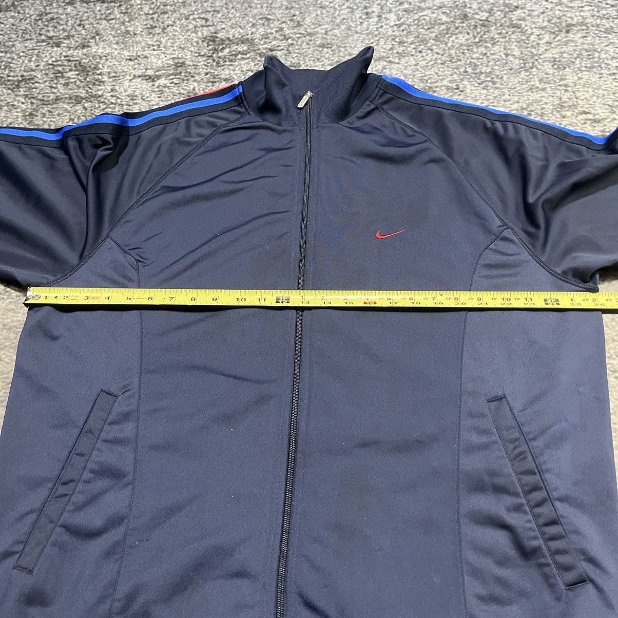 Nike Vintage Y2K Nike Mini Swoosh Navy Blue Track Jacket Size US XL / EU 56 / 4 - 7 Thumbnail