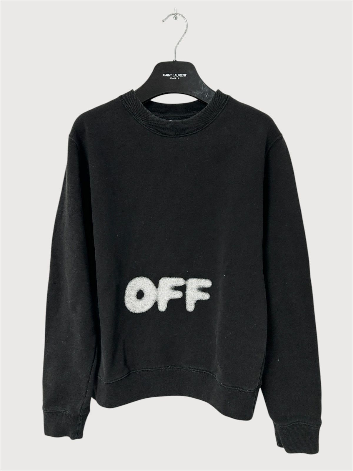 Off-White FW2018 Kidmograph Spray Logo Crewneck Sweatshirt Size US M / EU 48-50 / 2 - 1 Thumbnail