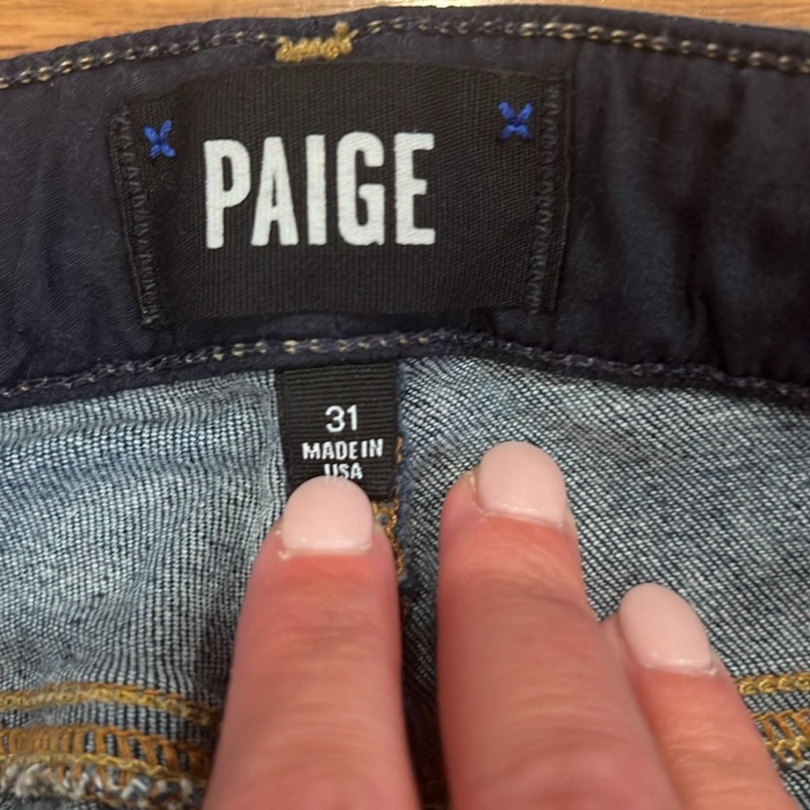 Paige Paige Hoxton Crop Skinny Jeans with Raw Hem Size 31" - 4 Thumbnail