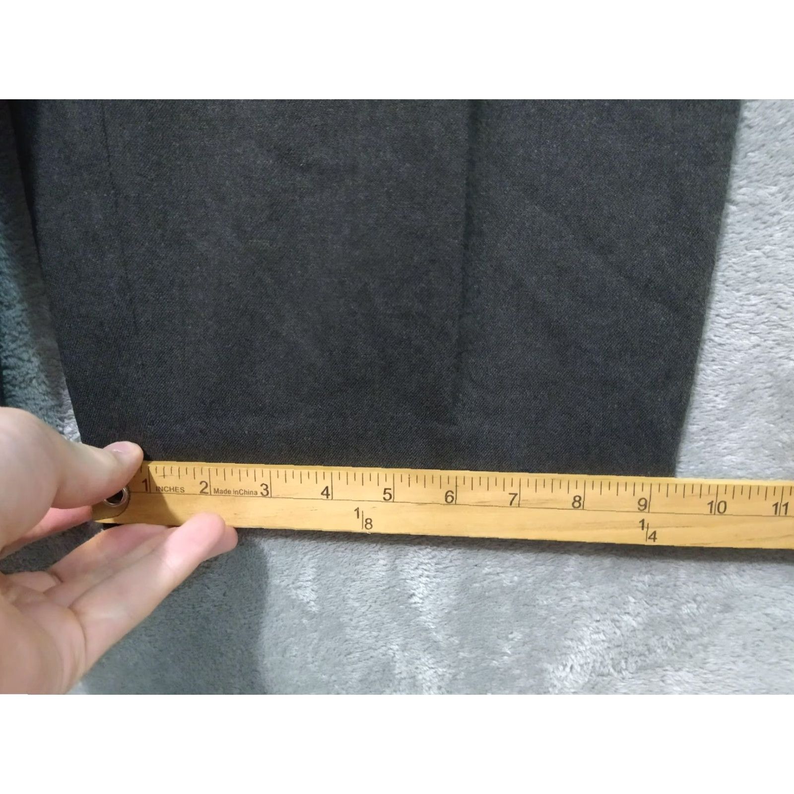 Vintage LL Bean Pants Womens 16 Petite Brown Wool Straight Leg High Rise Pleated Size 38" / US 16 / IT 52 - 6 Thumbnail