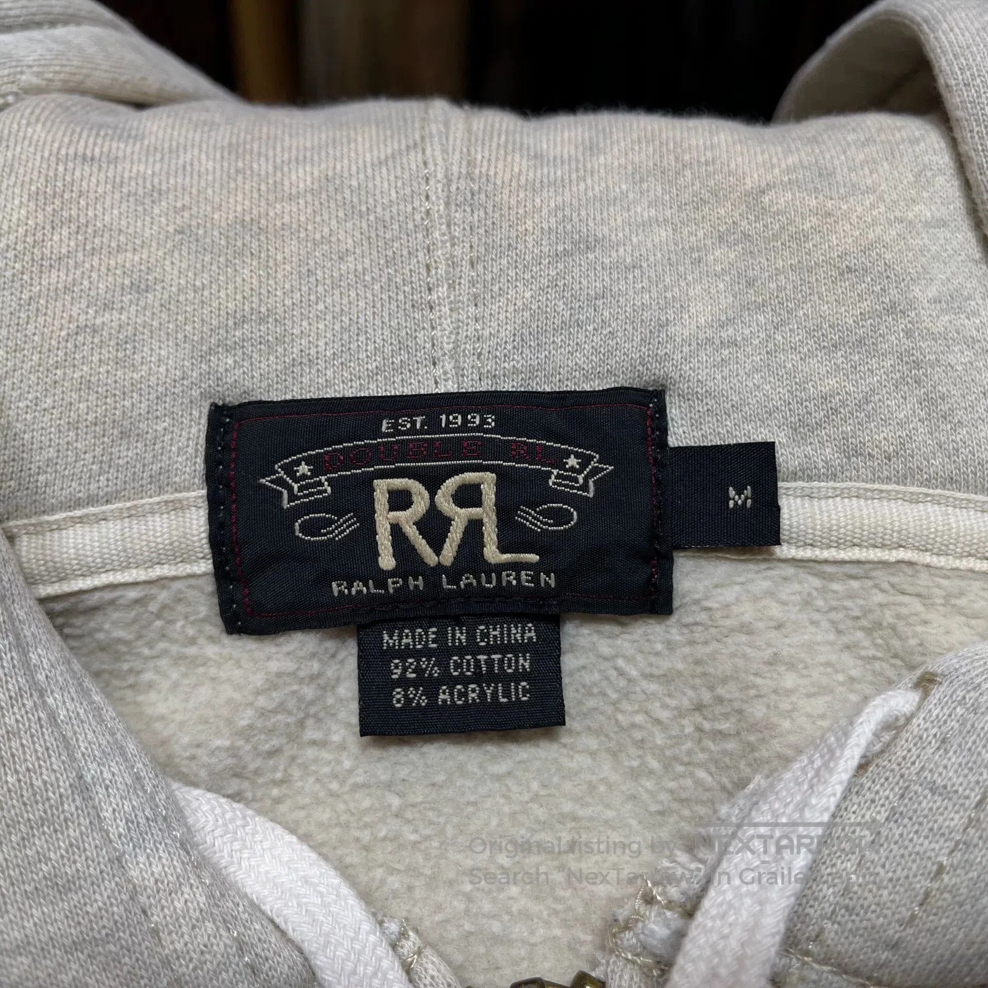 RRL Ralph Lauren rrl vintage-style zip-up hoodie. Size US M / EU 48-50 / 2 - 3 Thumbnail