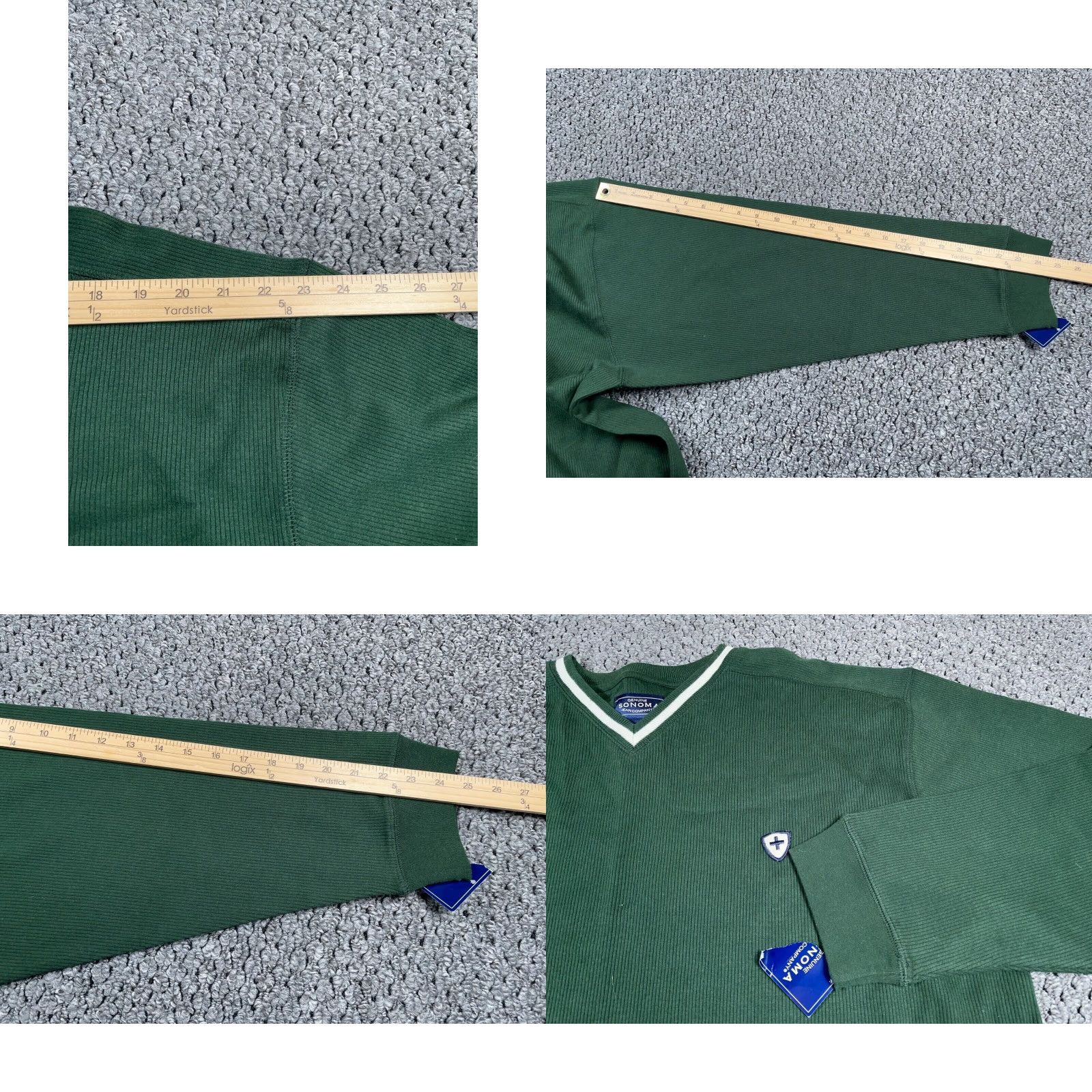 Vintage Vintage Sonoma Men's 2XL Green Cotton Knit Pullover Sweater 90s Tennis Preppy Heavyweight Size US XXL / EU 58 / 5 - 8 Thumbnail