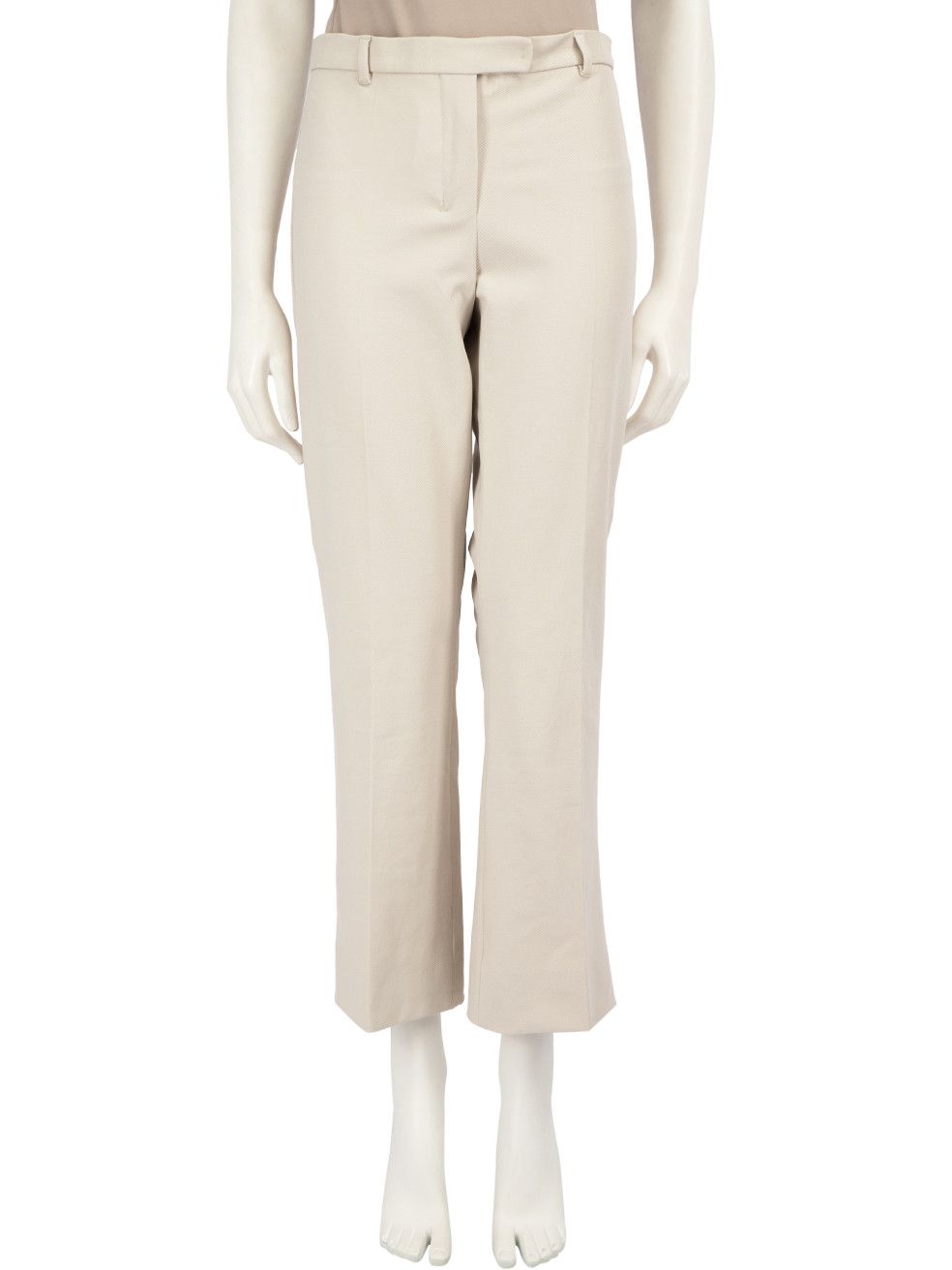 Max Mara S' Max Mara Beige Slim Fit Trousers Size 34" / US 12 / IT 48 - 1 Thumbnail