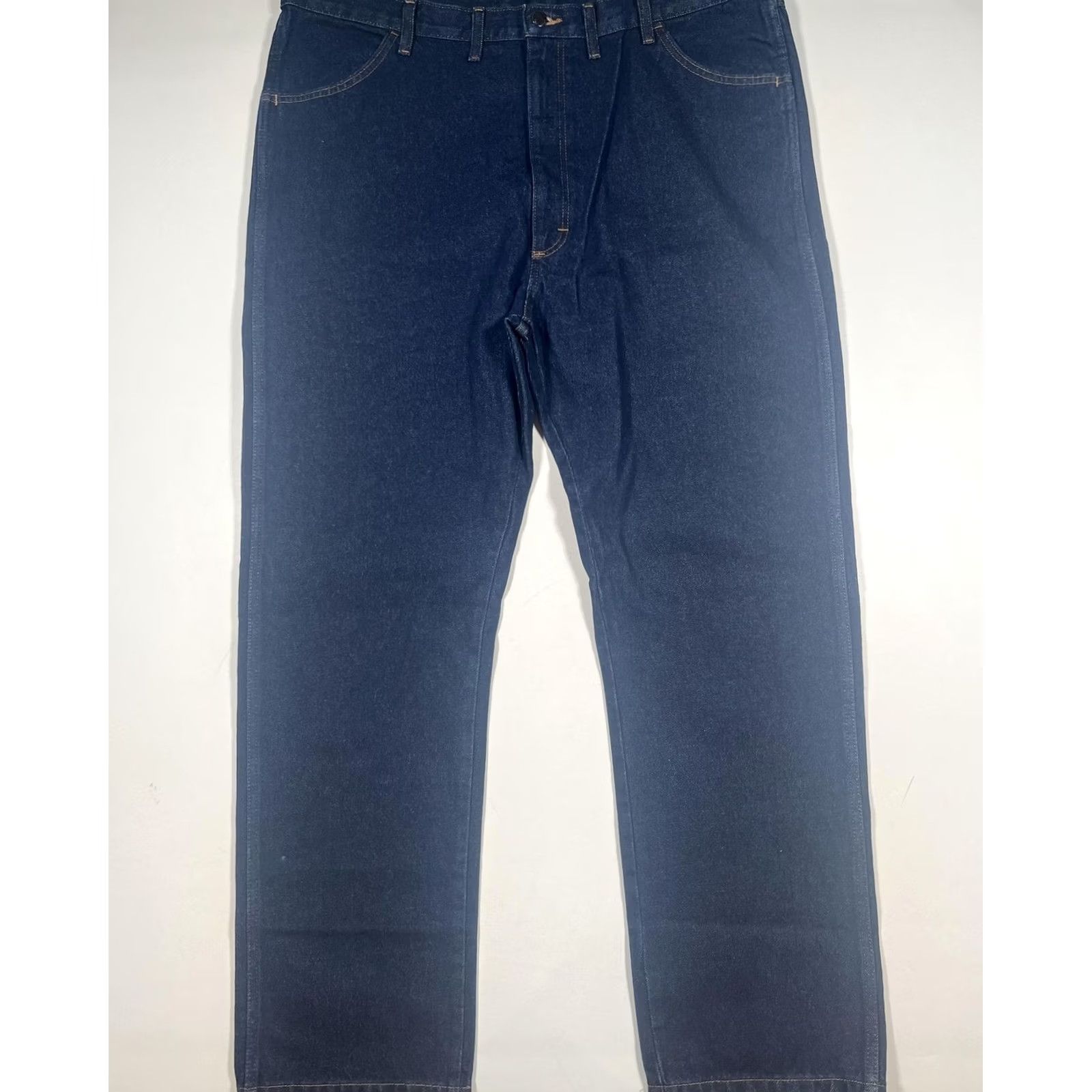 Denime Rustler Jeans Mens 44x32 Dark Blue Denim Regular Fit Straight Leg Heavyweight Size US 44 / EU 60 - 2 Thumbnail