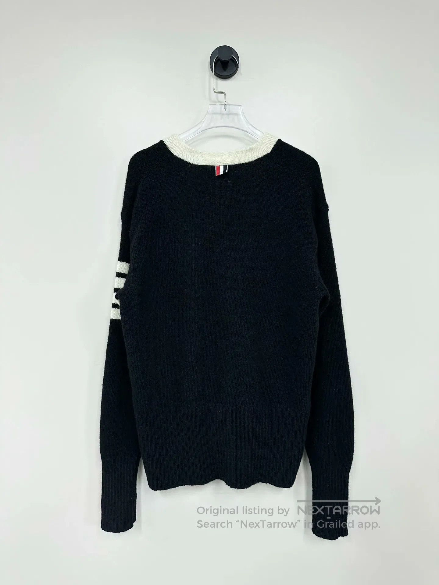 Thom Browne Thom Browne Black Classic Four-stripe Knit Cardigan| Size US XS / EU 42 / 0 - 2 Thumbnail