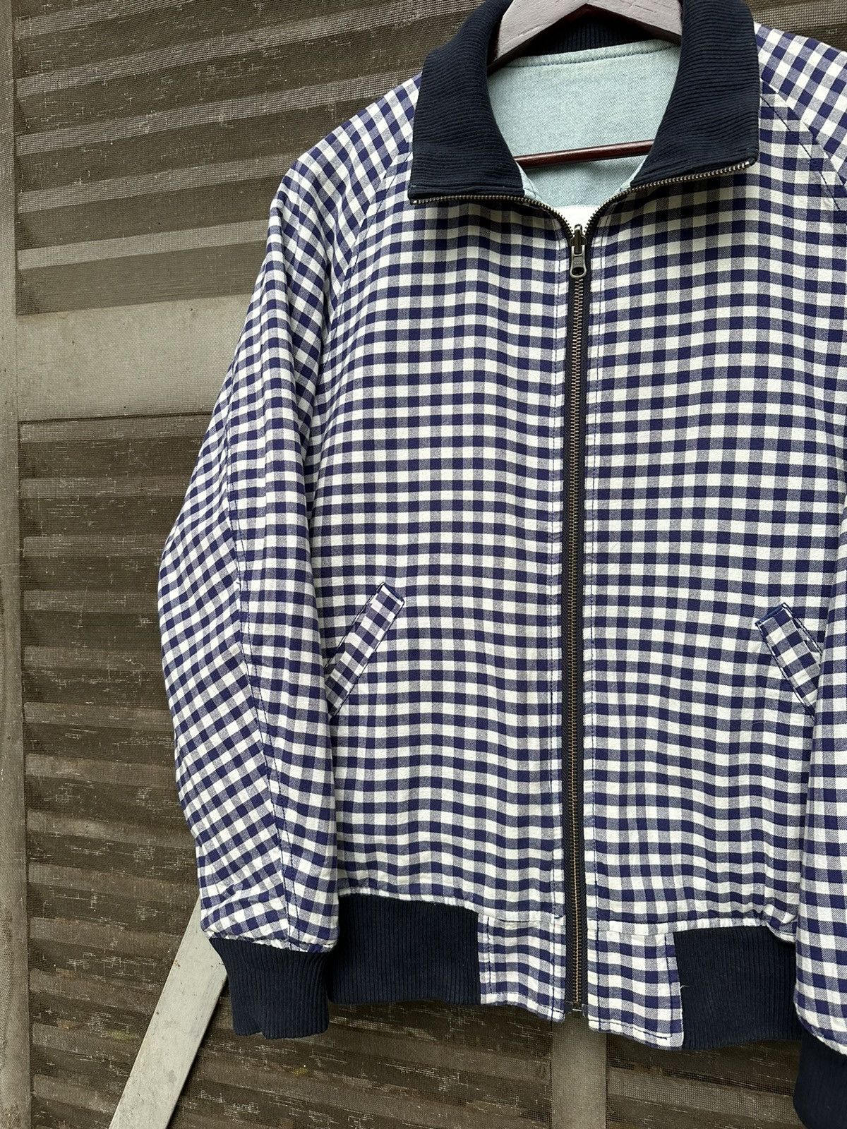 Japanese Brand 👹Rodeo Crowns Checked Reversible Bomber Jacket Size US M / EU 48-50 / 2 - 8 Thumbnail