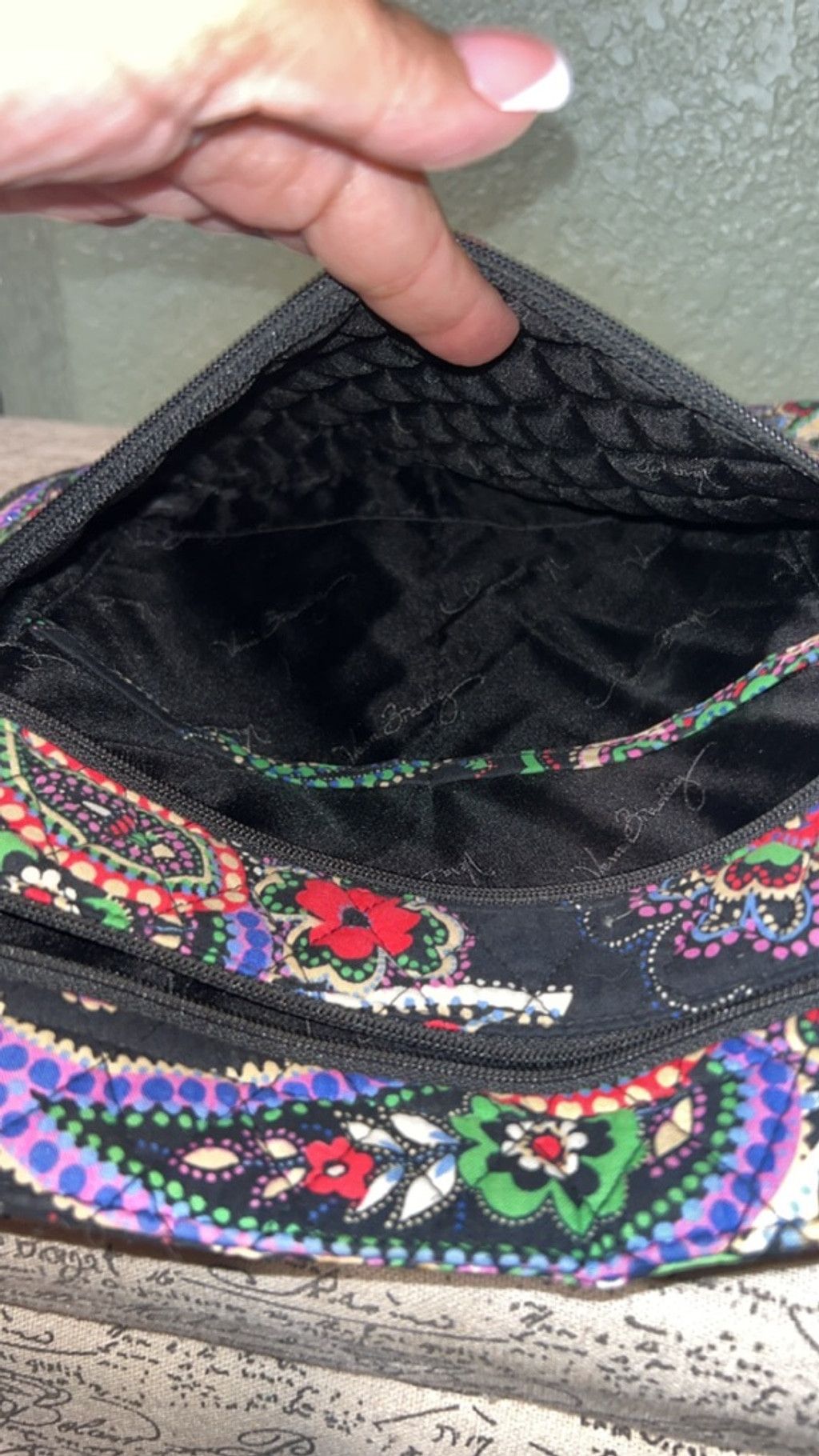 Vera Bradley Women's Vera Bradley Crossbody Bag One Size Black Multi-colo Size ONE SIZE - 2 Thumbnail