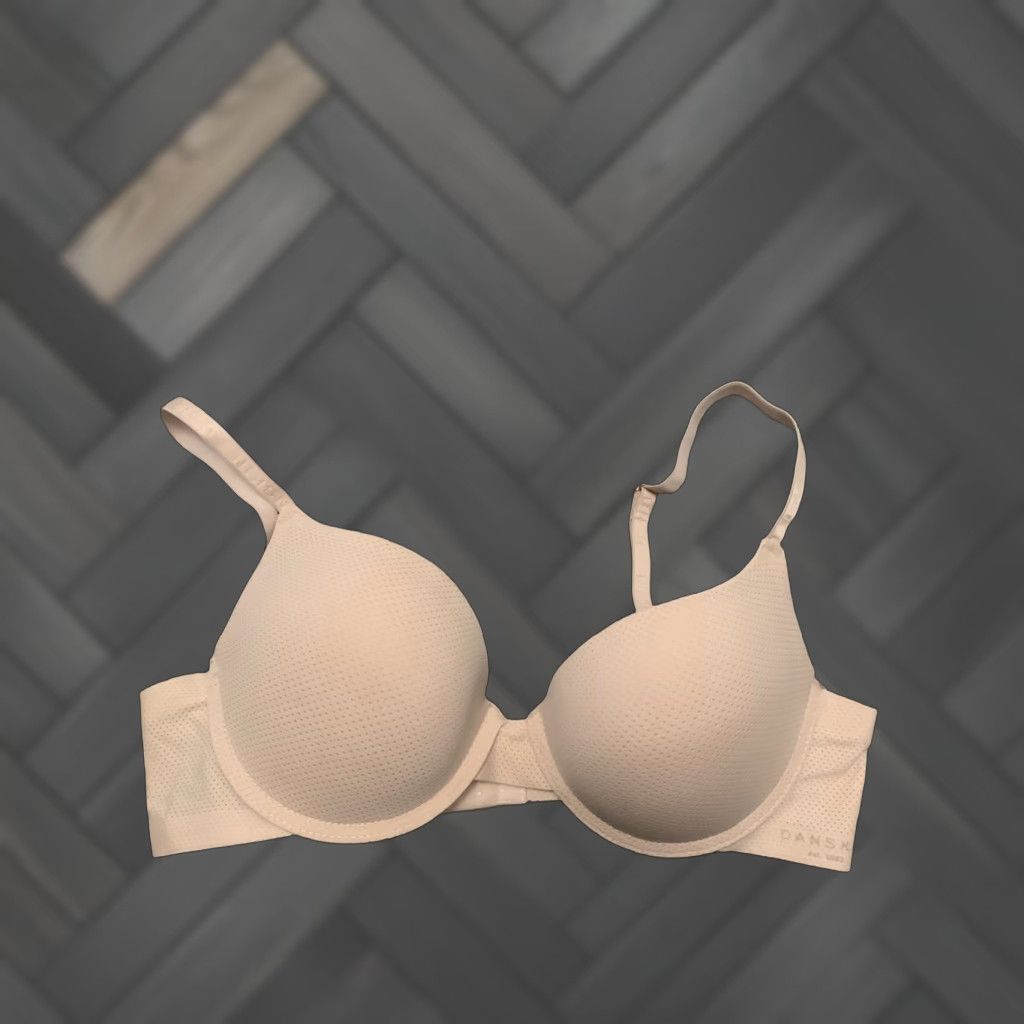 Vintage DANSKIN INTIMATES Bra Push Up 36B Pink Gray Womens Size ONE SIZE - 1 Thumbnail