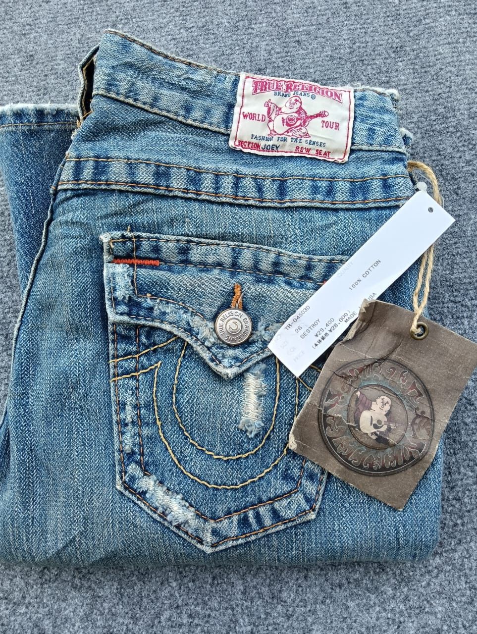 True Religion Distressed True Religion Women's Super Flare Jeans USA made. Size 28" / US 6 / IT 42 - 11 Thumbnail