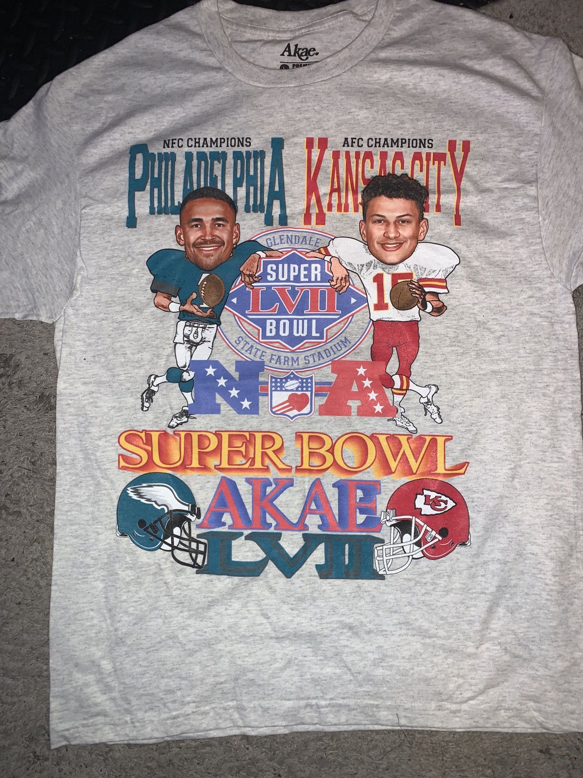 NFL Akae Super Bowl LVII Eagles vs Chiefs Graphic Tee Size US L / EU 52-54 / 3 - 2 Thumbnail