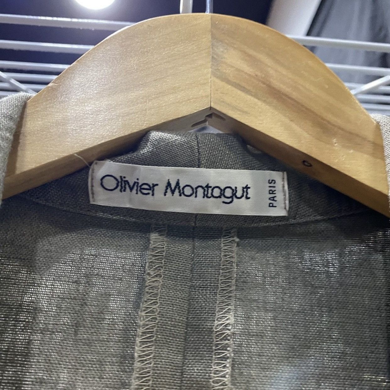 Montagut Vintage Olivier Montagut Paris Earth Tone Linen Blend Blazer Size US M / EU 48-50 / 2 - 8 Thumbnail