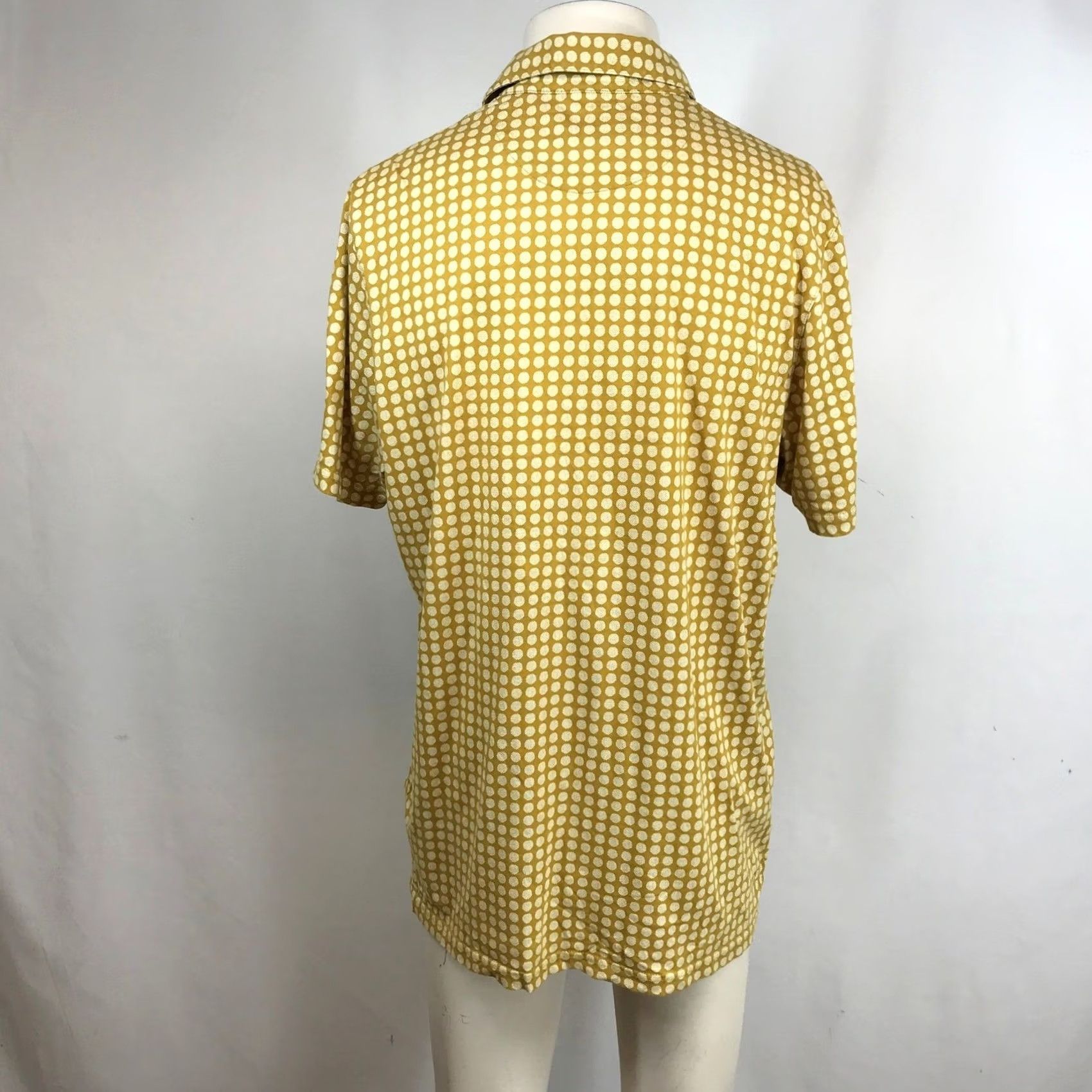 Ted Baker VINTAGE Ted Baker London Mens Mustard Yellow Polka Dot Polo Shirt Size XL Short Sleeve Size US XL / EU 56 / 4 - 5 Thumbnail