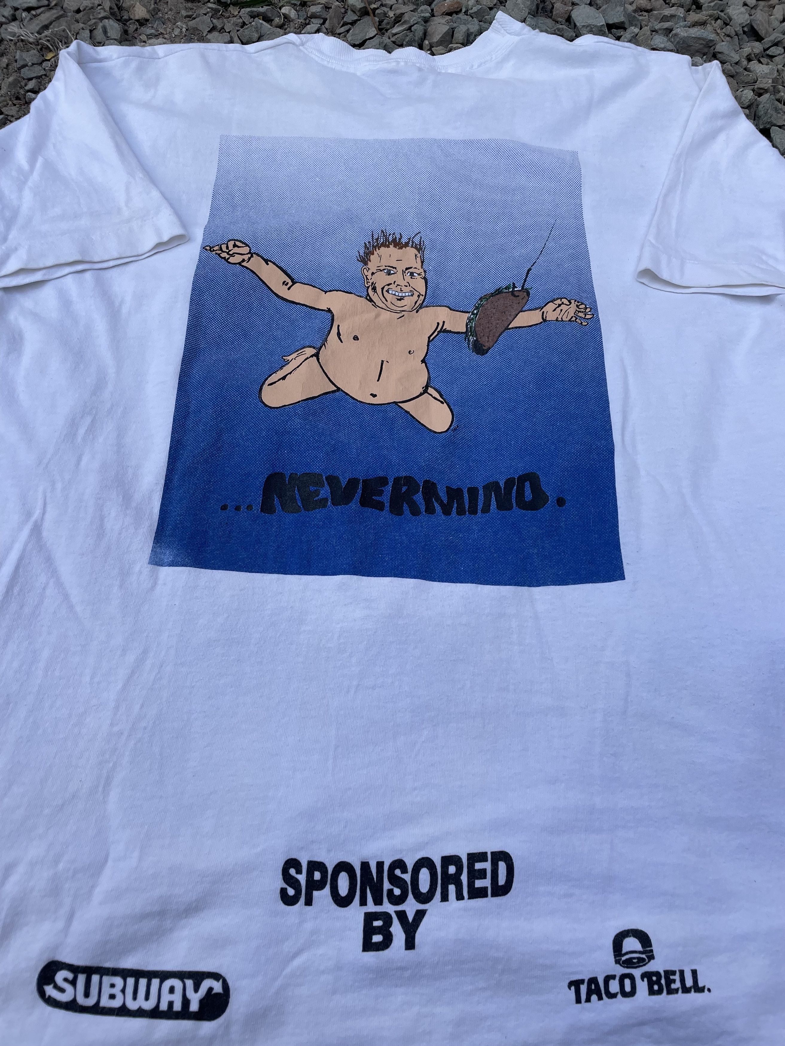 Vintage Vintage 90s Rare Nirvana Nevermind Parody Shirt Size US XL / EU 56 / 4 - 4 Thumbnail